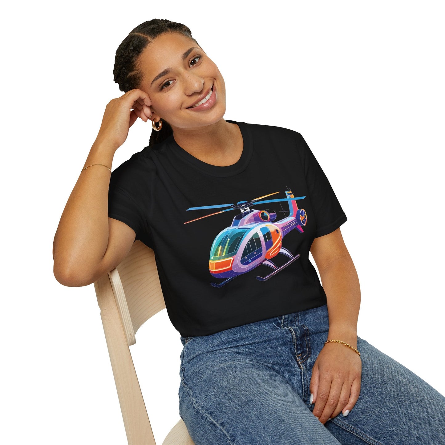 Chopper Helicopter Shirt Unisex T Shirt Softstyle 64000 100 Percent Ring Spun Cotton