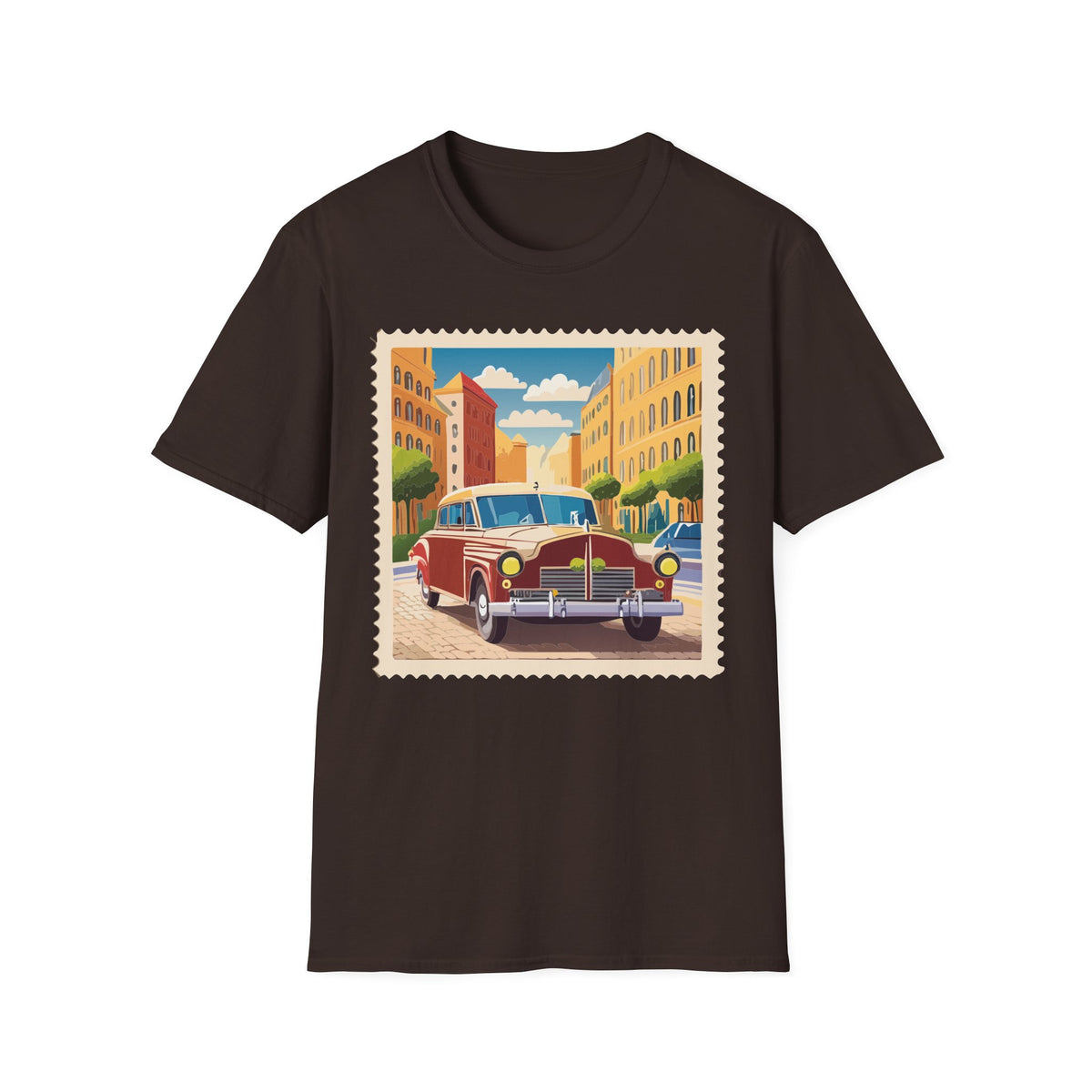 Vintage Convertible Car illustration T-Shirt | Retro City Street