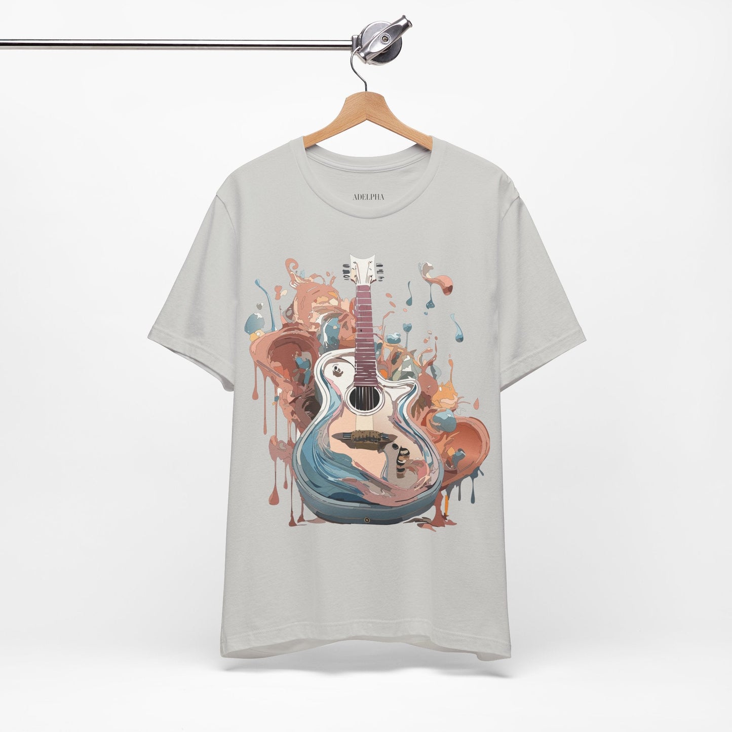 Music Graphic Unisex 100 Cotton Vintage Art with Musical Elements Tee 56