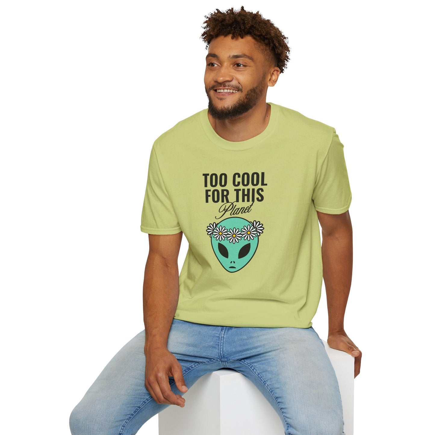 Alien Graphic Tee  Too Cool For This Planet Floral Crown