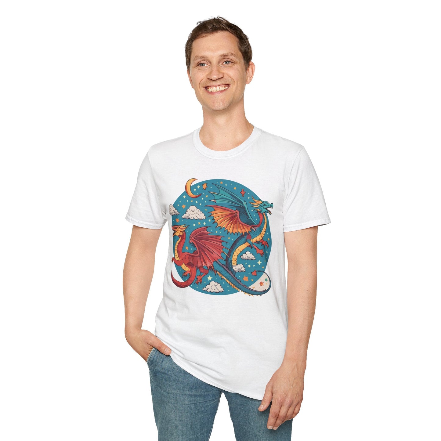 Dragon Graphic Unisex 100 Cotton Tee with Animal Artwork Design 16