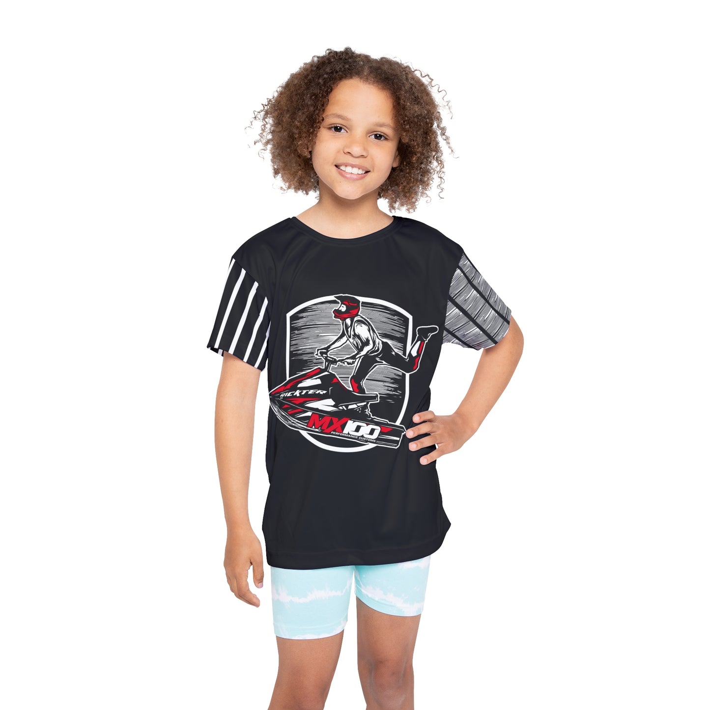 Jet Ski Racing Kids Shirt, MX100 Watersport Kids T-Shirt, Kids Art Design Print Jersey