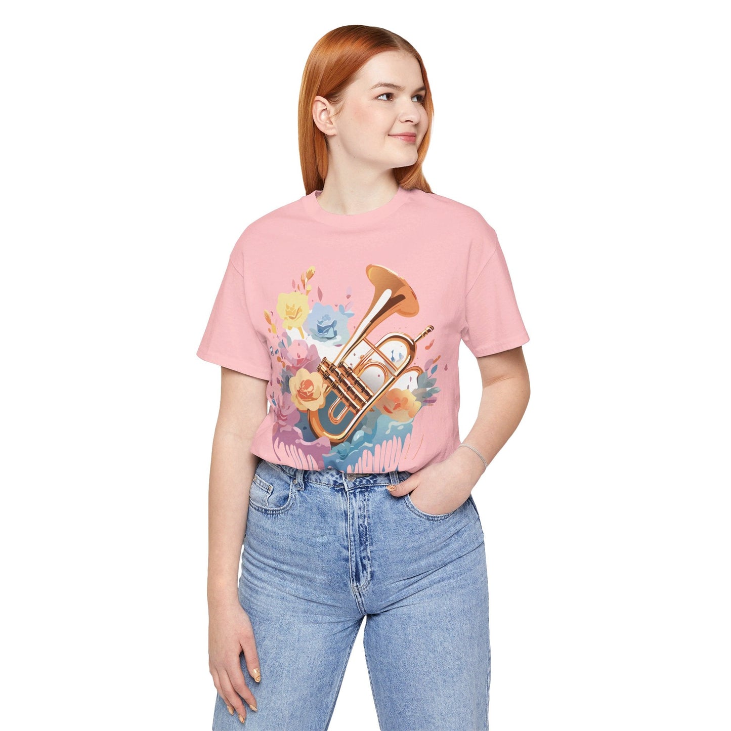 Music Graphic Unisex 100 Cotton Vintage Art with Musical Elements Tee 137