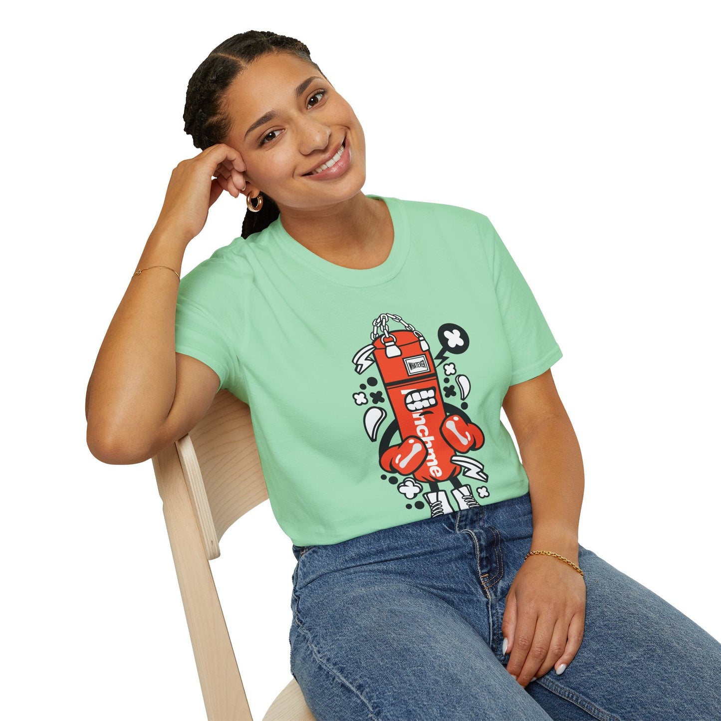 Cartoon Tee Shirt Unisex Animation Graphic Tee Funny Tee Cotton Softstyle 64000 Gildan