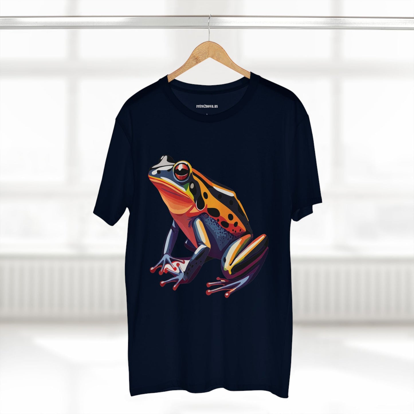 Unisex Frog Animal Shirt Premium Cotton Tee With Original Art Design Retro2Nova Exclusive Art Collection