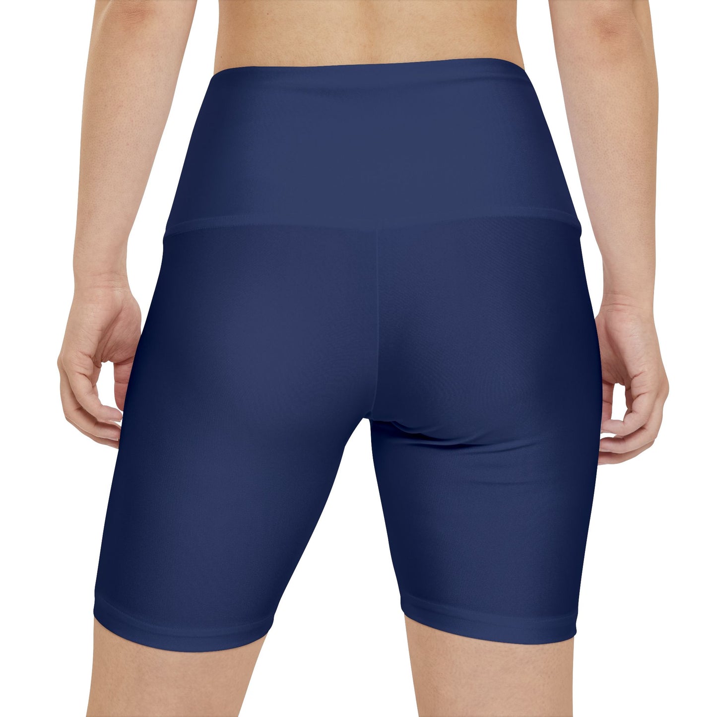 Twilight Indigo Women's Workout Shorts — Solid High-Waist Biker Shorts for Exercise & Everyday Wear