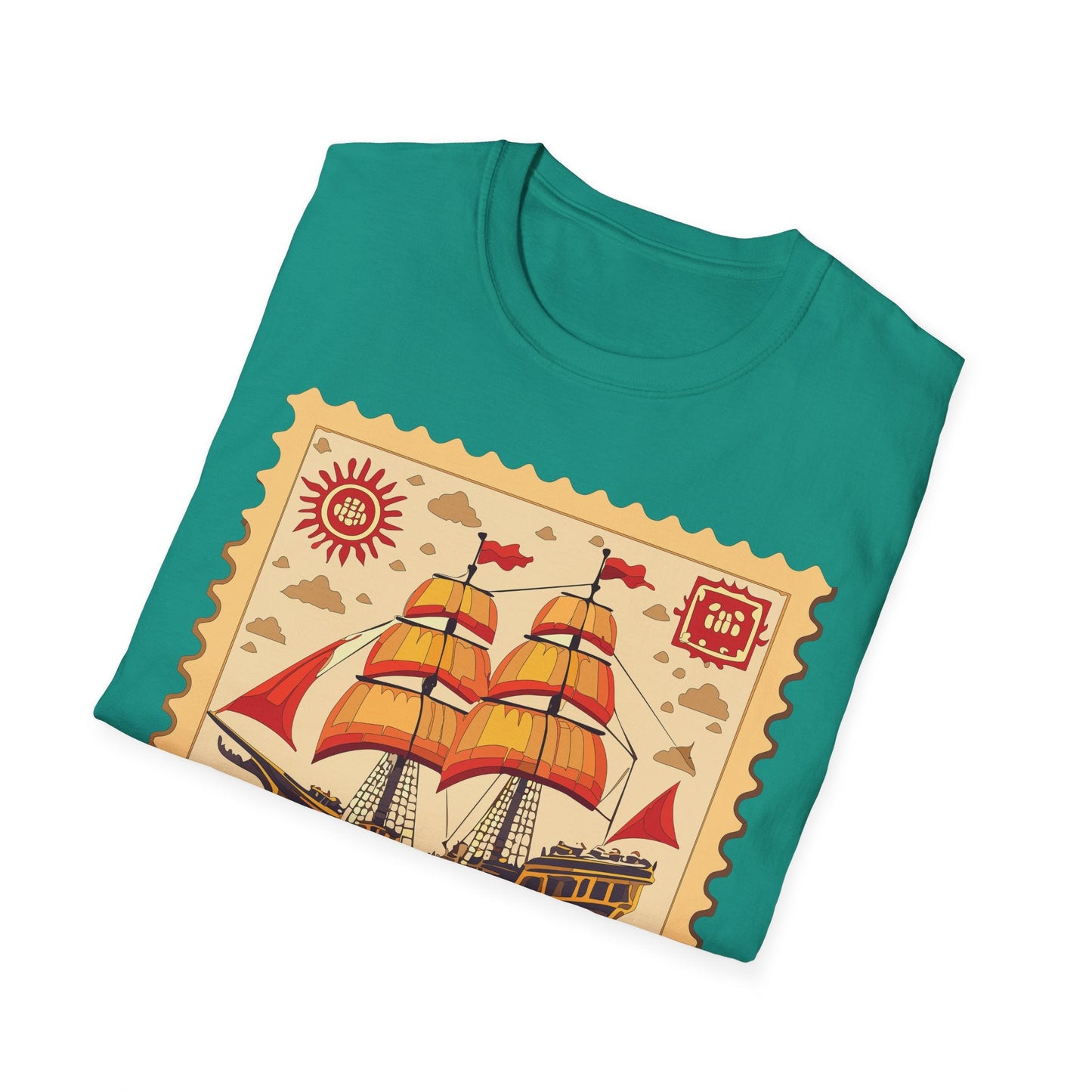 Ship T Shirts Frigate Vessel Tee Unisex Softstyle Gildan 64000 100 Percent Ring Spun Cotton