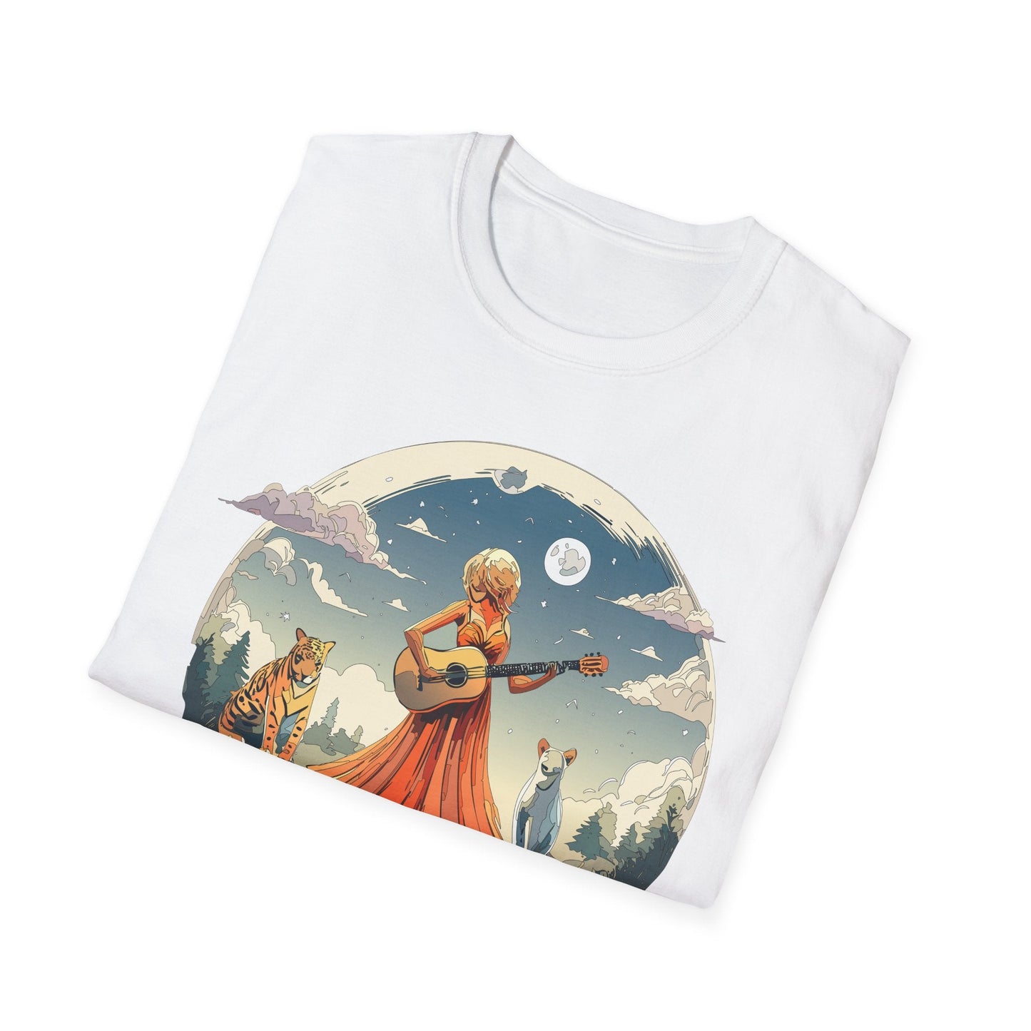 Womens Graphic T Shirt Art Design Tee Ladies Unisex Softstyle Cotton Tee Gildan 64000 Comfort