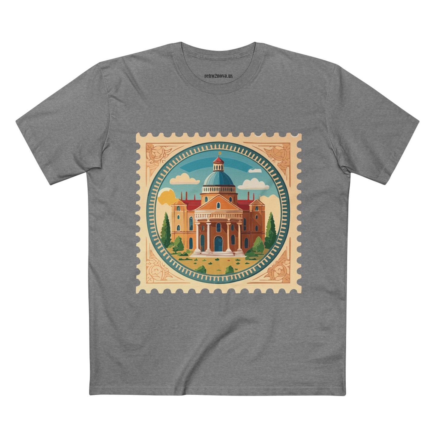 Stamp Shirt Postage Stamp Art Tee Unisex Premium Cotton Retro2Nova Original Art Design