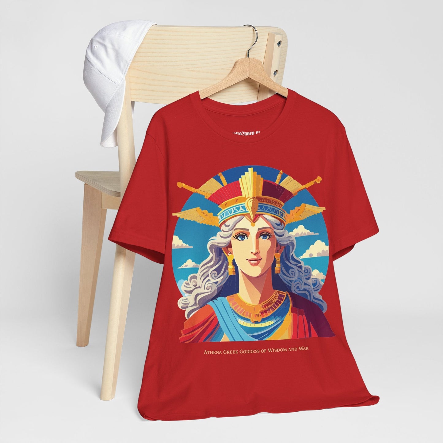 Athena Goddess Shirt Unisex Graphic Tee With Original Retro2Nova Artwork Vintage Inspired