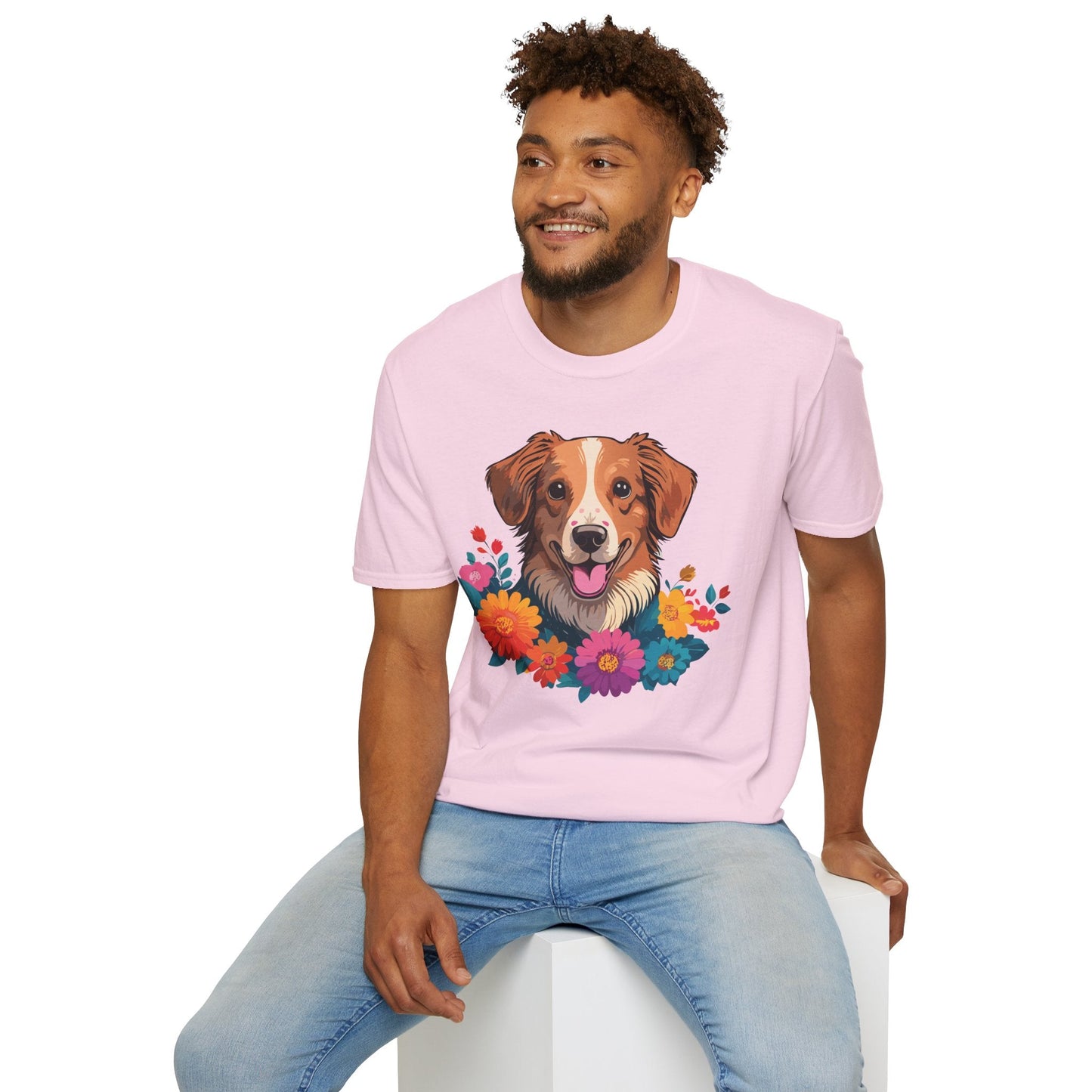 Dog Shirt Unisex Animal Tee Short Sleeve Gildan Softstyle 64000 Cotton Tee