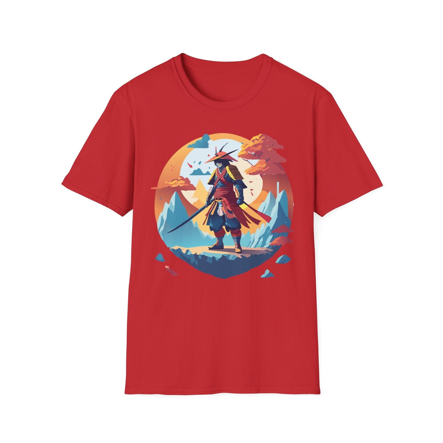 Samurai Shirt Unisex Tee Gildan Softstyle 64000 100 Percent Ring Spun Cotton Lightweight