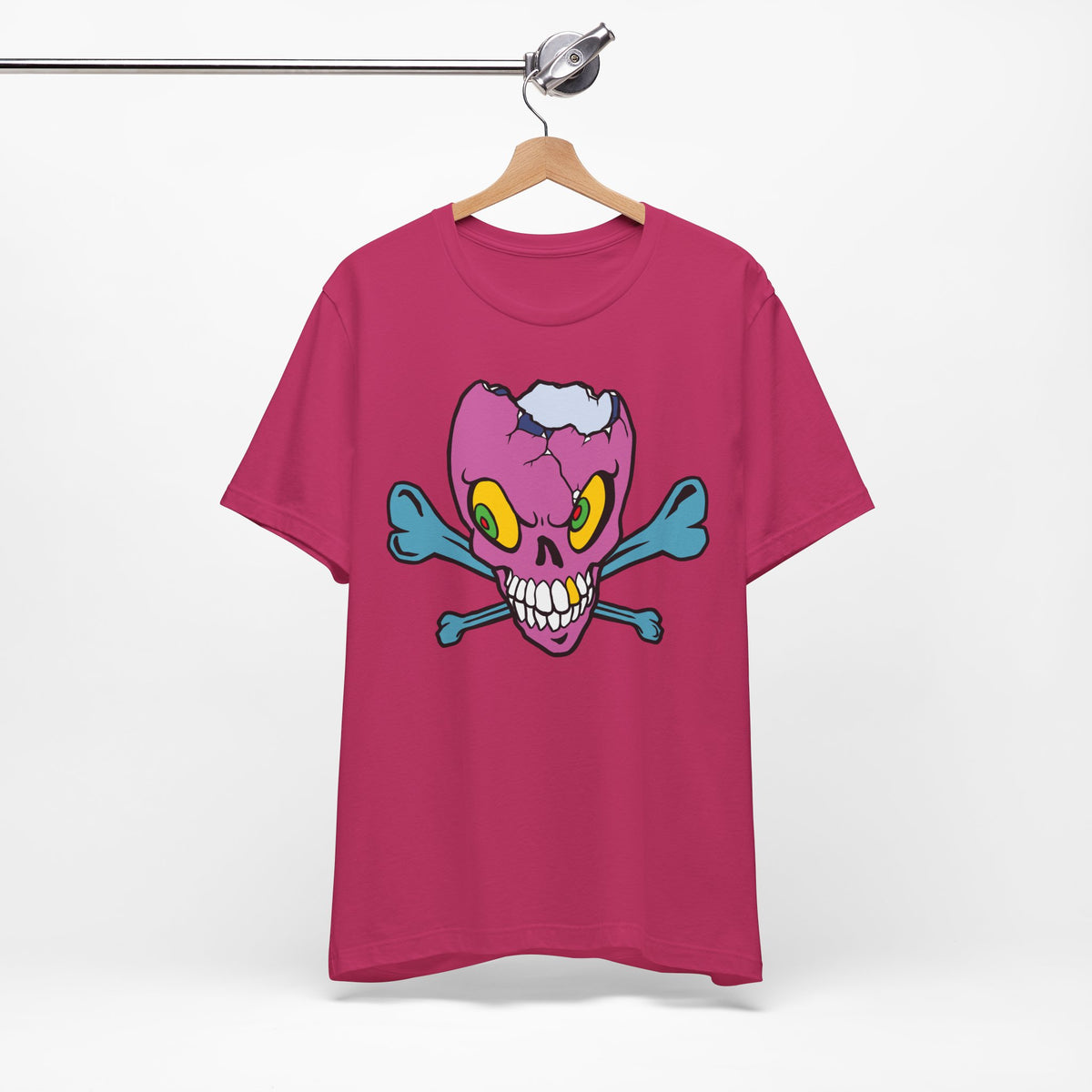 Purple Skull Graphic Design Tee, Skull Shirt, Vintage Tees, Art Design T-Shirt, Vintage Graphic Tee, Art Shirts with Skulls 5