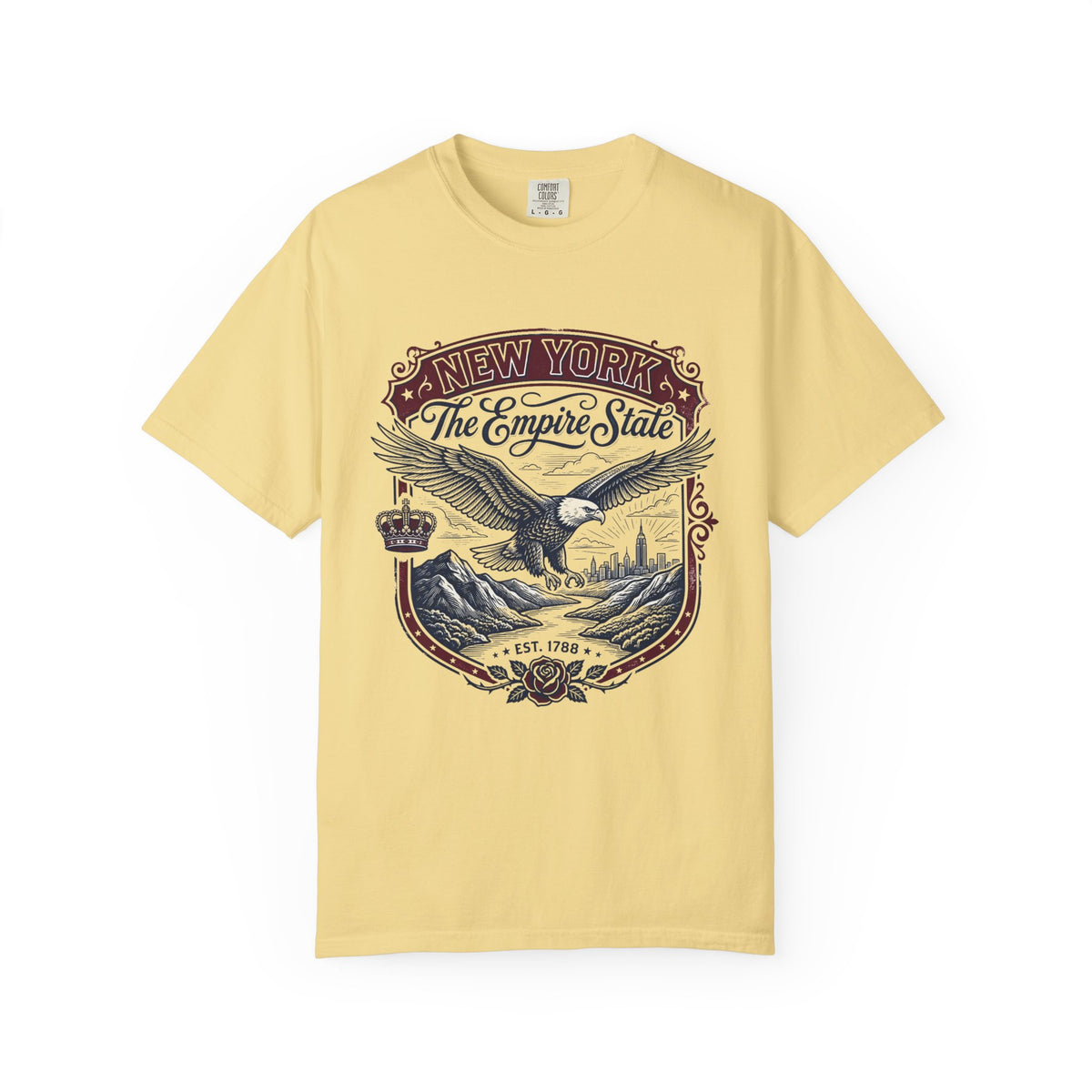 New York State Vintage Travel Tourist Graphic Tee Unisex 100 Cotton Comfort Colors T-Shirt