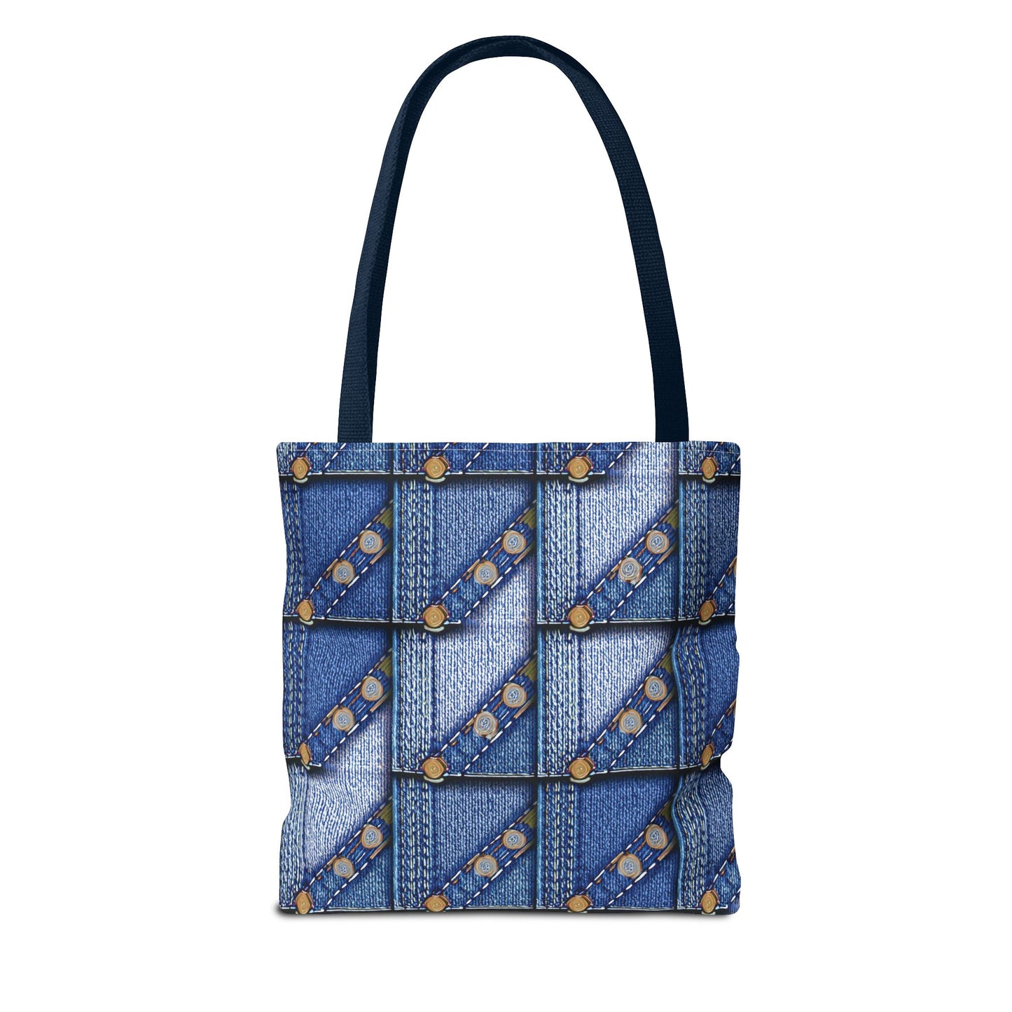 Denim Fabric Imitation Print Unisex Canvas Bag Poly Spun 3 Sizes Tote Bag 117
