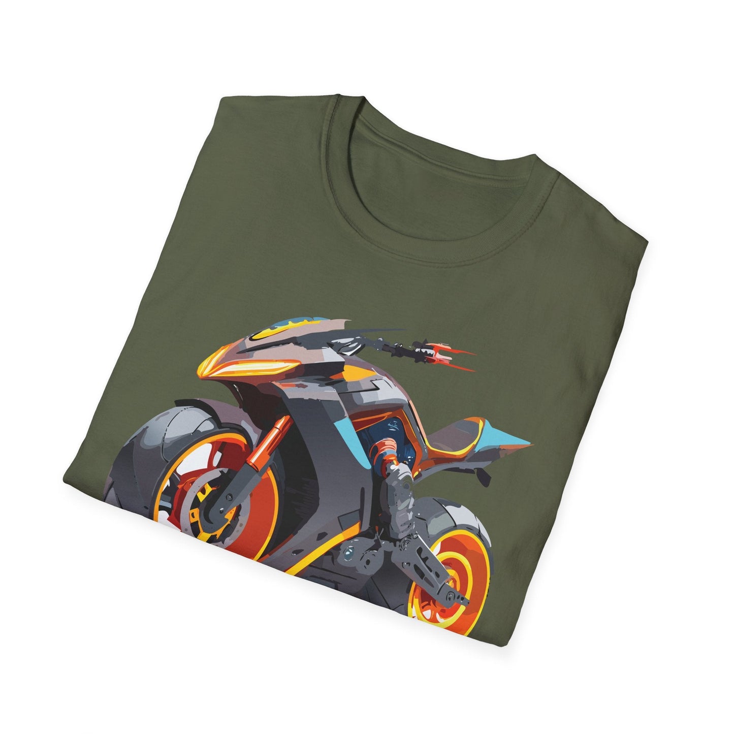 Unisex Bike T Shirt With Motorcycle Graphic MTB Tee Cotton Softstyle Comfort For Riders