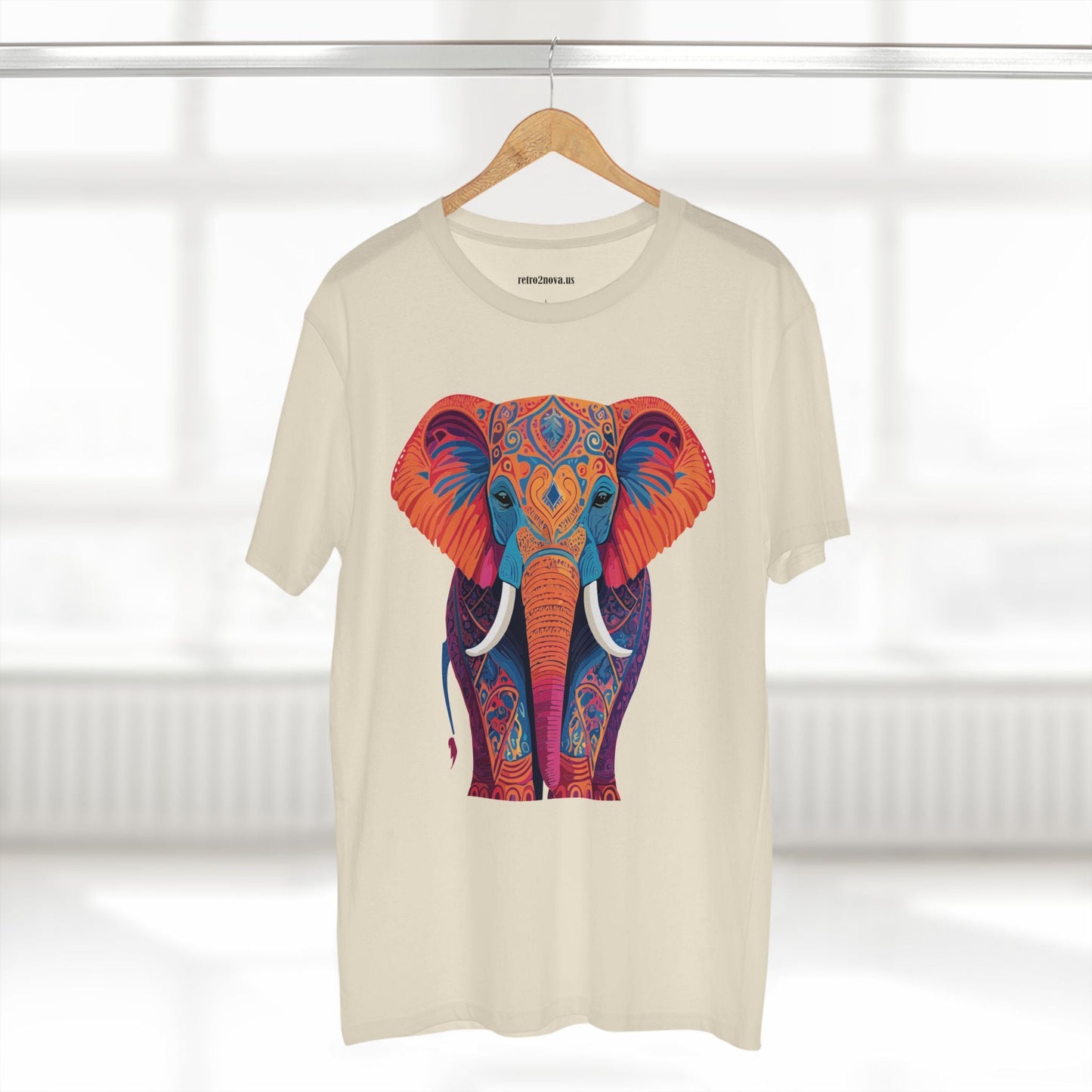 Unisex Elephant Shirt Premium Cotton Tee With Original Art Design By Retro2Nova Soft Breathable Everyday Comfort