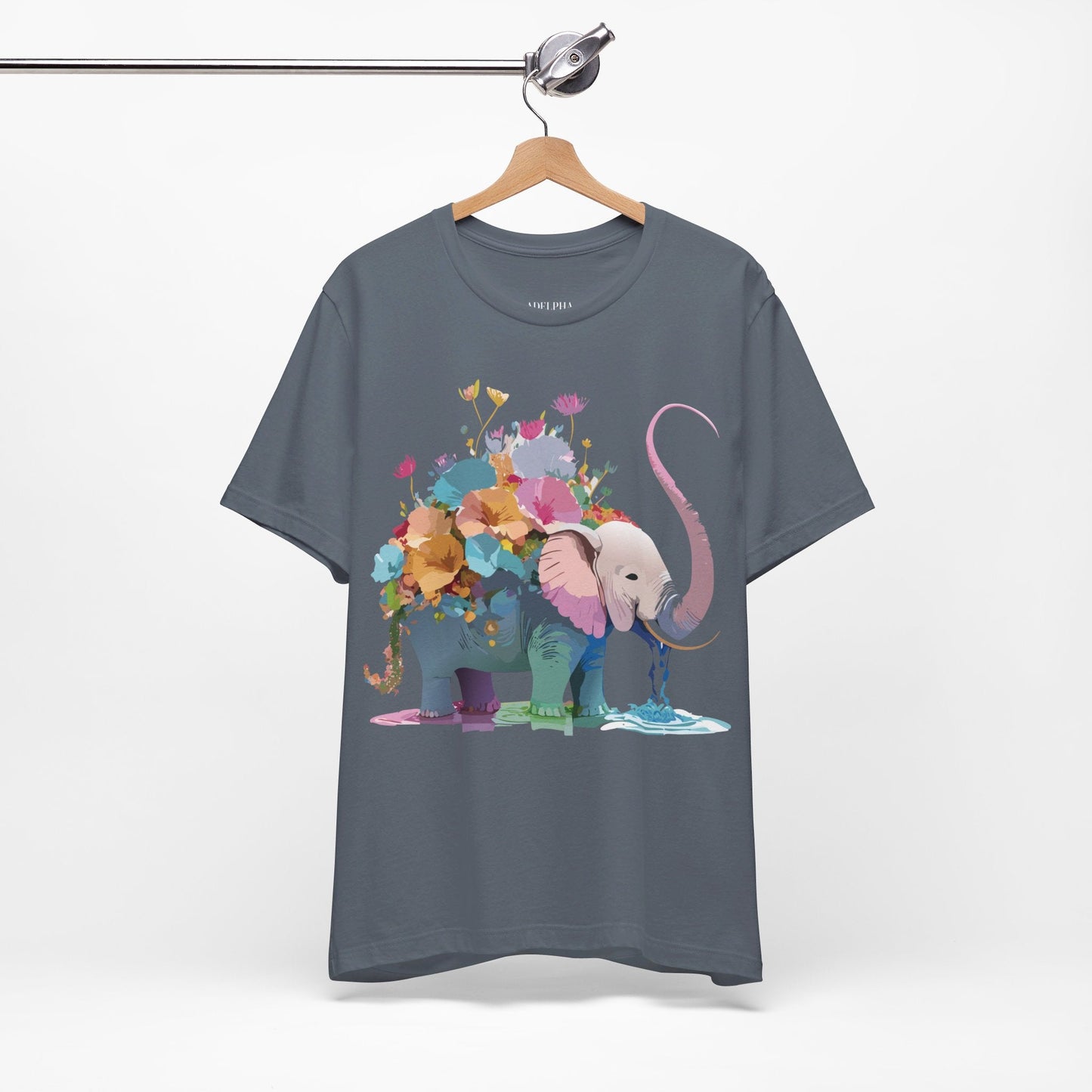 Elephant Graphic T Shirt Unisex Vintage Inspired Art Tee Adelpha Short Sleeve Artwork