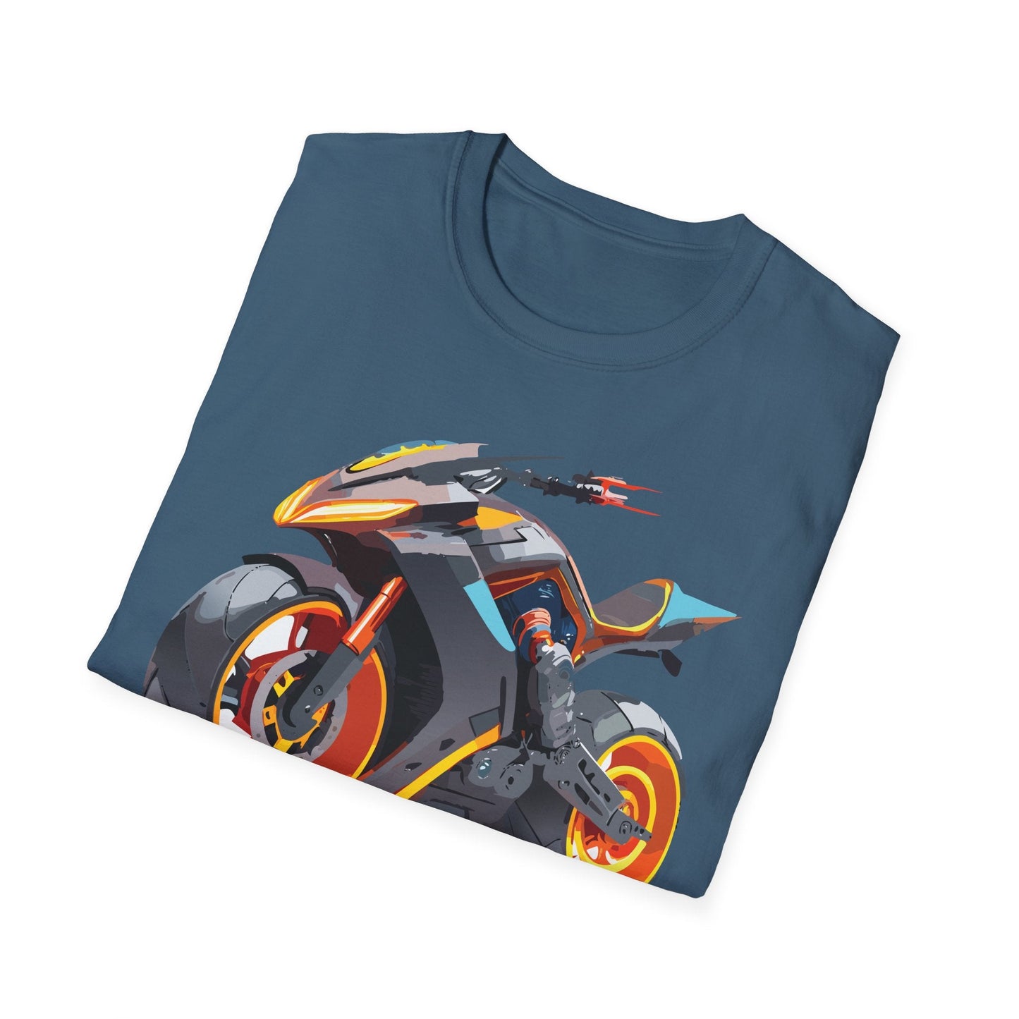 Unisex Bike T Shirt With Motorcycle Graphic MTB Tee Cotton Softstyle Comfort For Riders