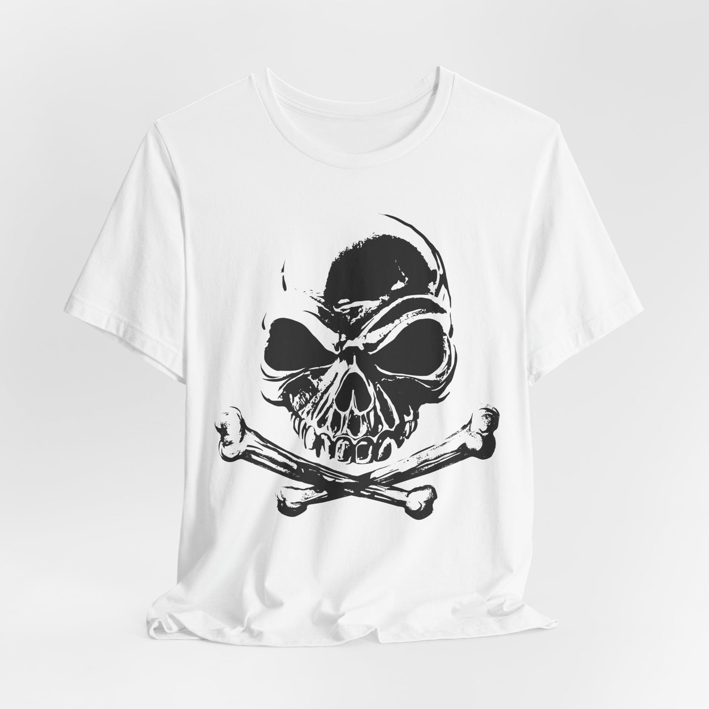 Black Skull Graphic Design Tee, Skull Shirt, Vintage Tees, Art Design T-Shirt, Vintage Graphic Tee, Art Shirts with Skulls