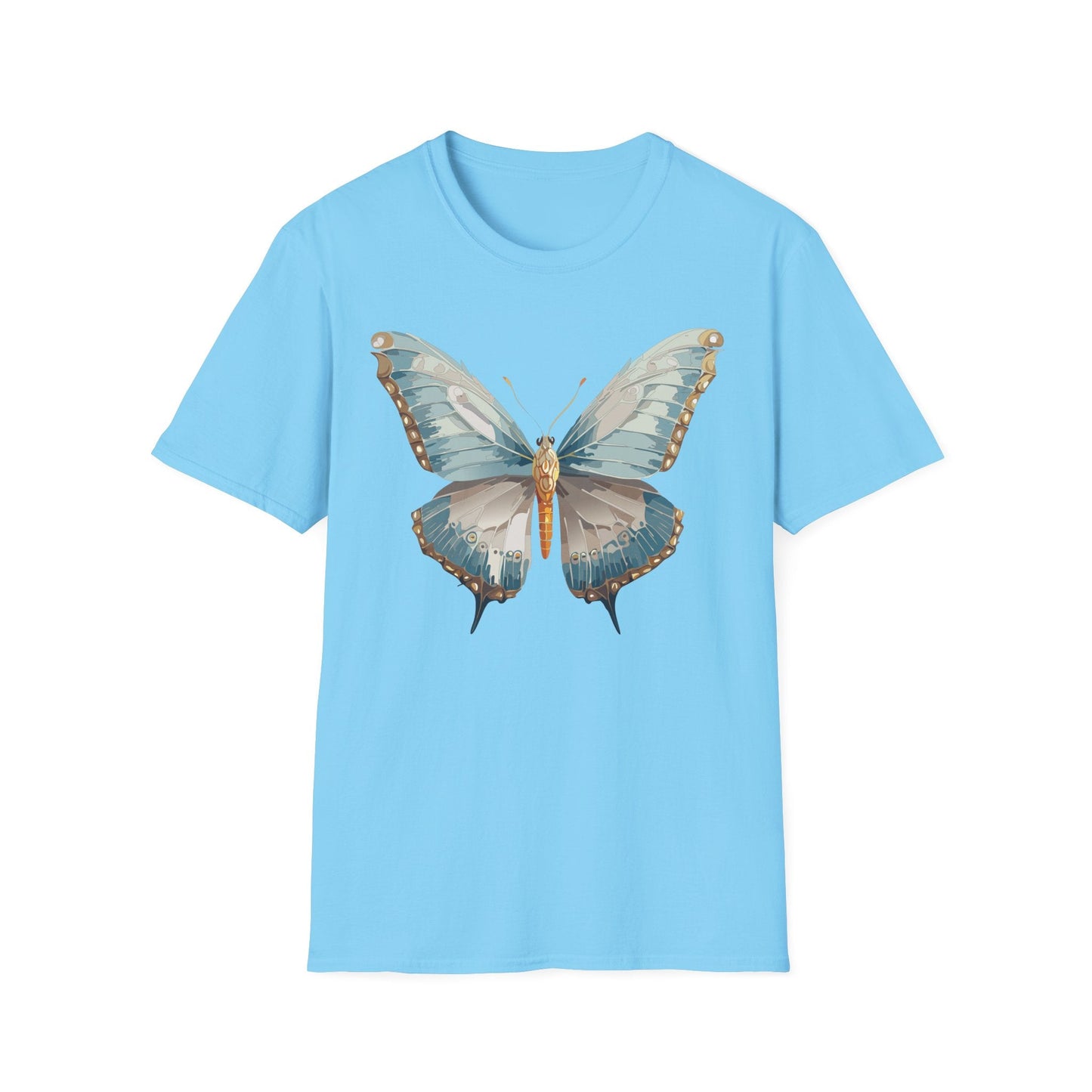 Butterfly Emblem Shirt Unisex T Shirt Gildan Softstyle 64000 Monarch Print Cotton Tee Everyday