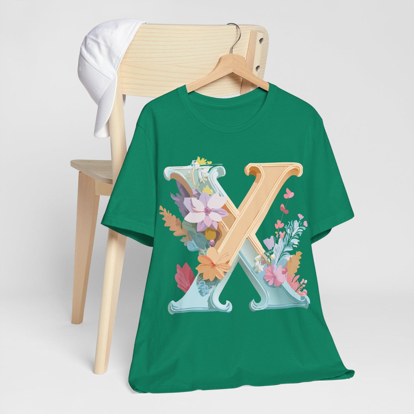 Letter X Shirt Graphic Tee Unisex Vintage Inspired Artwork By Adelpha Premium Comfort
