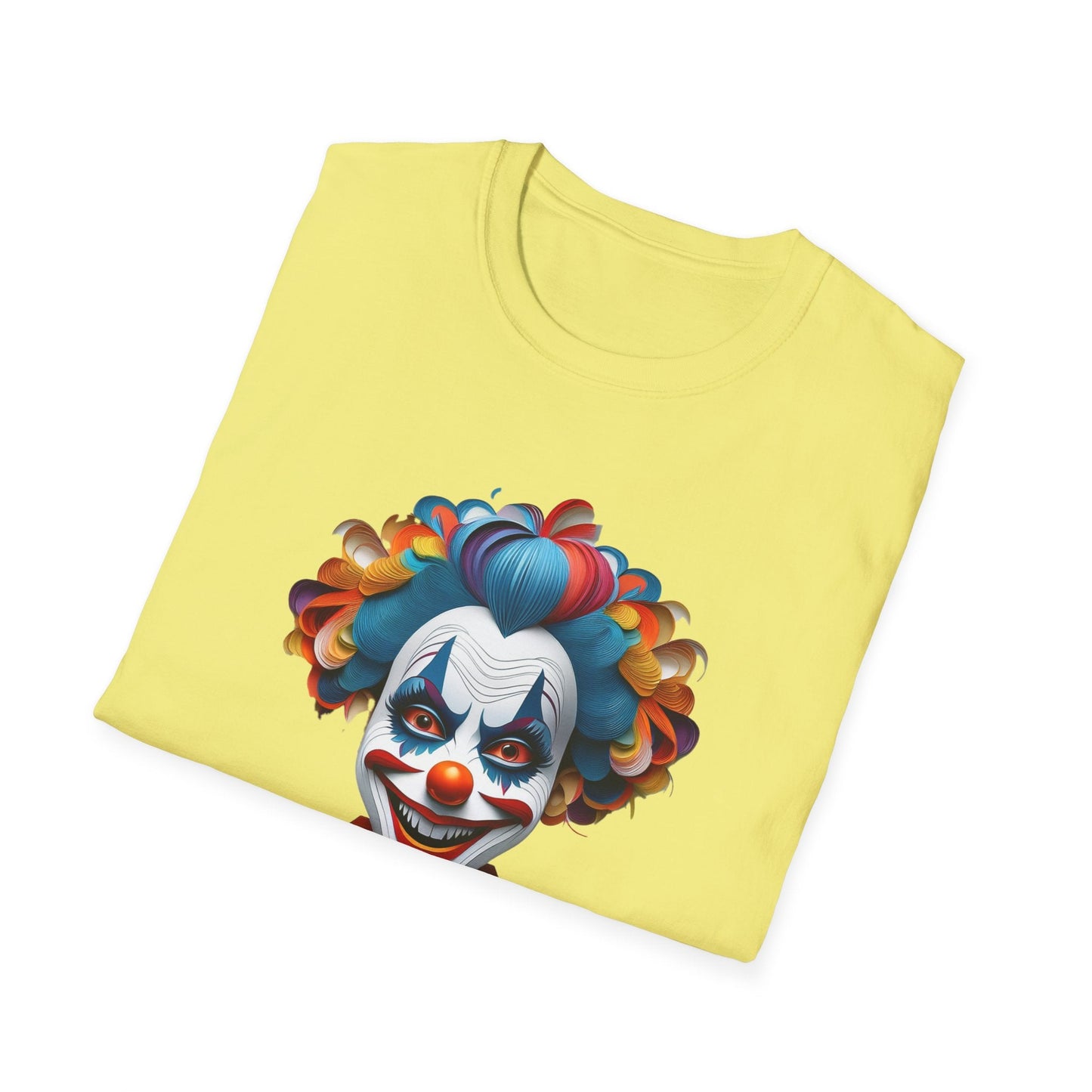 Clown Shirt Unisex T Shirt Short Sleeve Funny Man Circus Tee Gildan Softstyle 64000