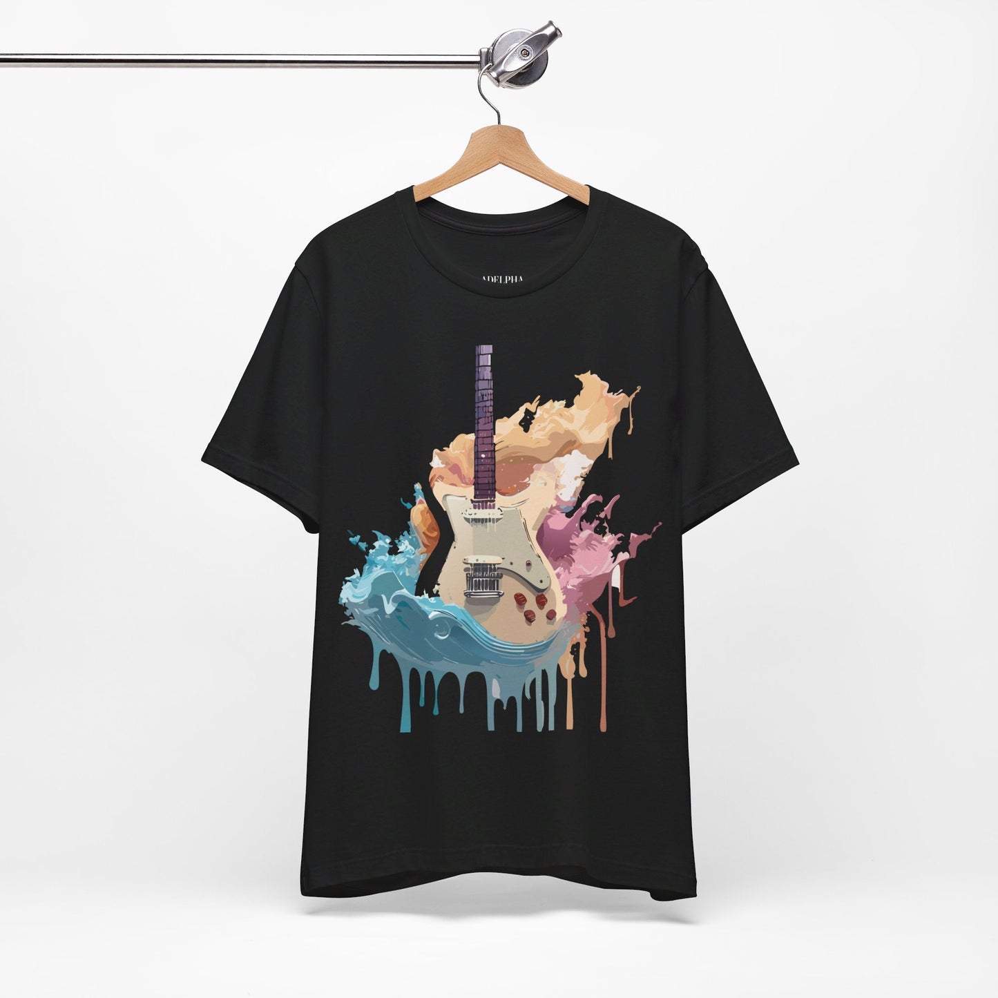 Music Graphic Unisex 100 Cotton Vintage Art with Musical Elements Tee 49