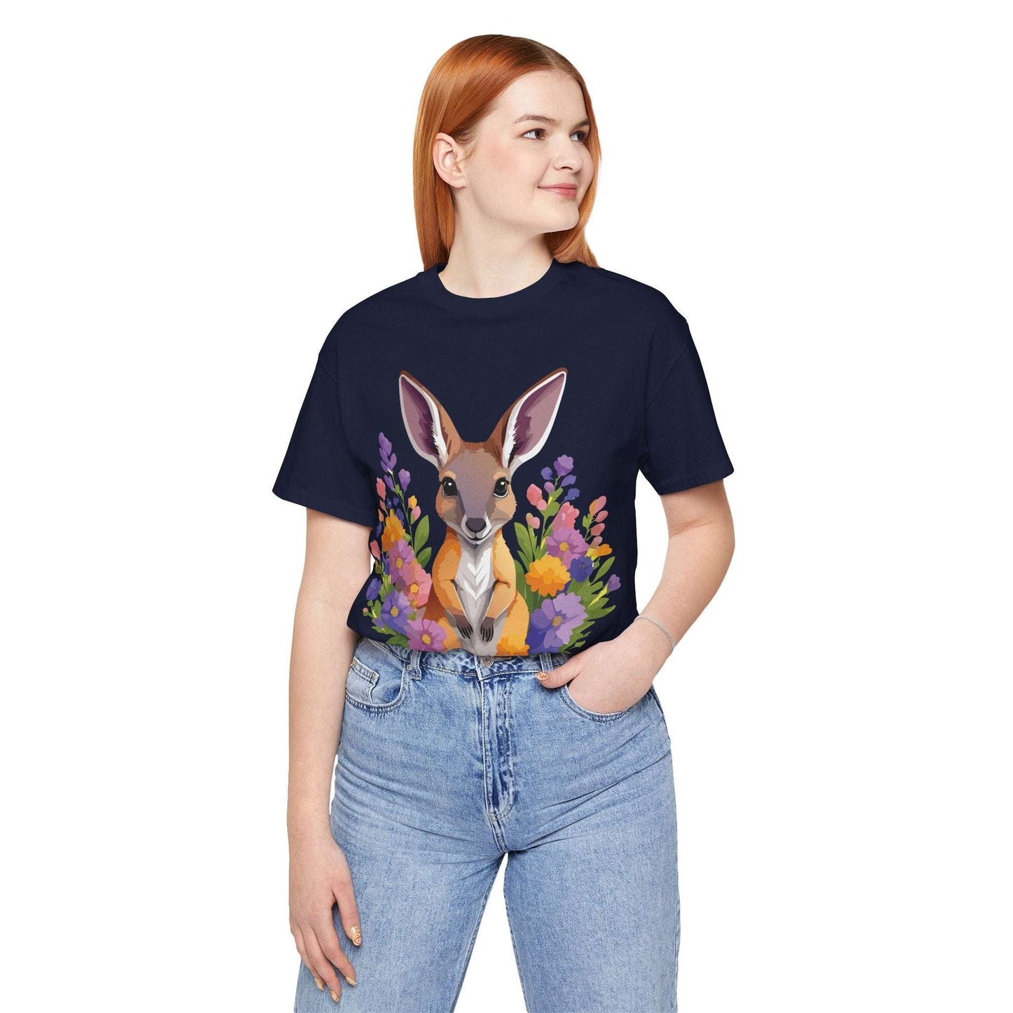 Kangaroo Graphic Unisex 100 Cotton Vintage Animal Artwork Tee 2