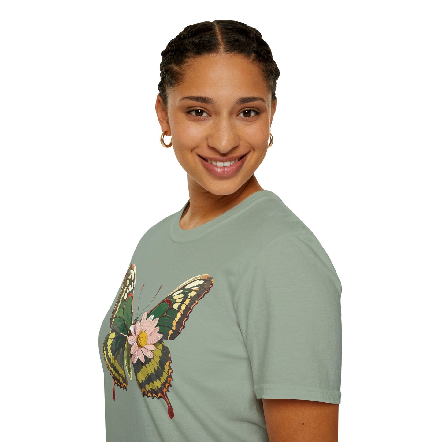 Butterfly Shirt Unisex Monarch Butterfly Tee Gildan Softstyle 64000 100% Ring Spun Cotton