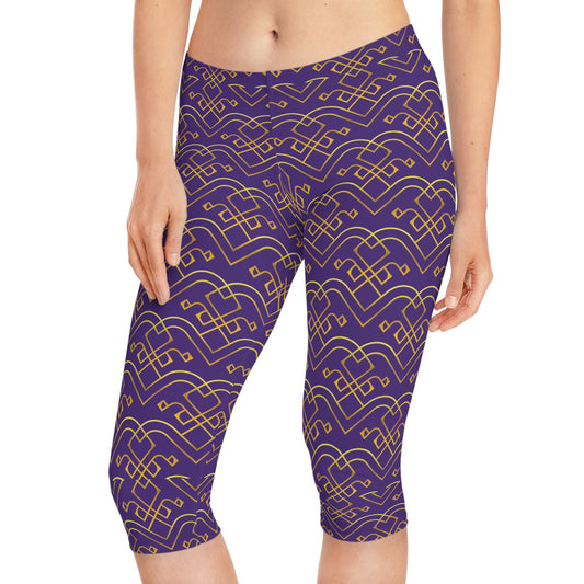 Capri-Leggings mit traditionellem Print