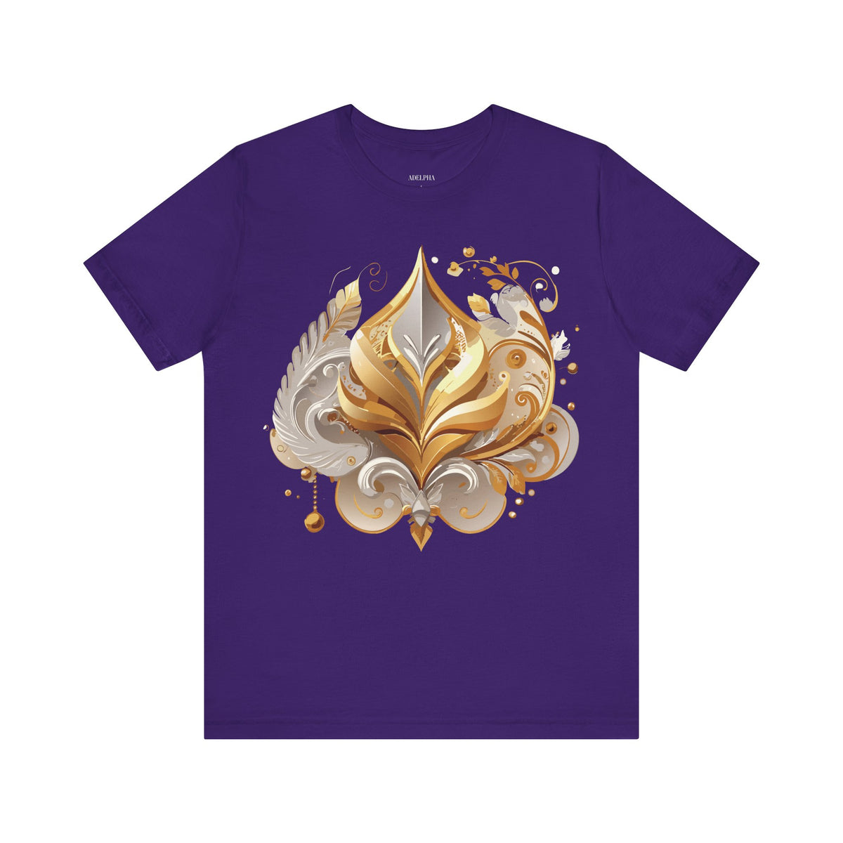 Jewelry Graphic Unisex Cotton Bella+Canvas Tee with Gemstones Art Design m50
