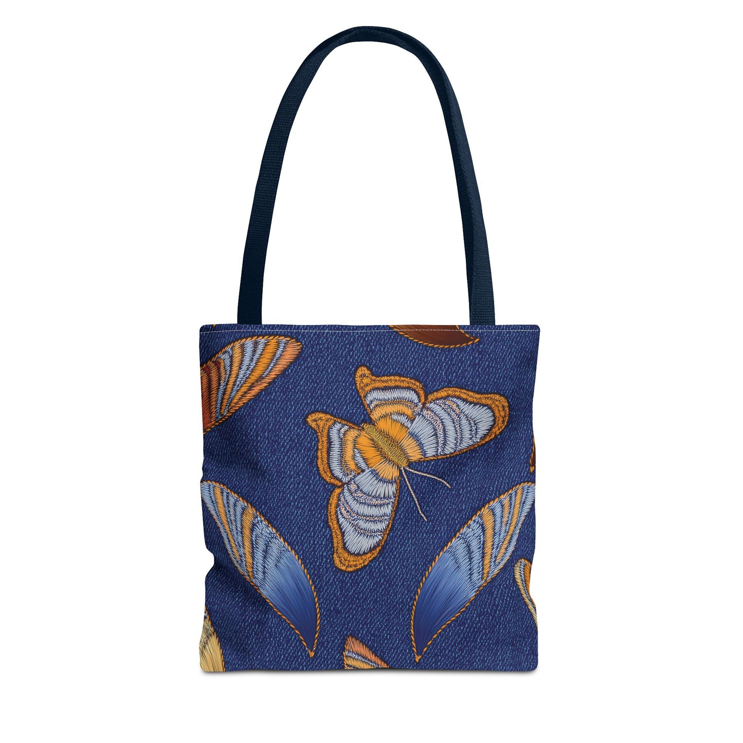 Denim Fabric Imitation Print Unisex Canvas Bag Poly Spun 3 Sizes Tote Bag 173