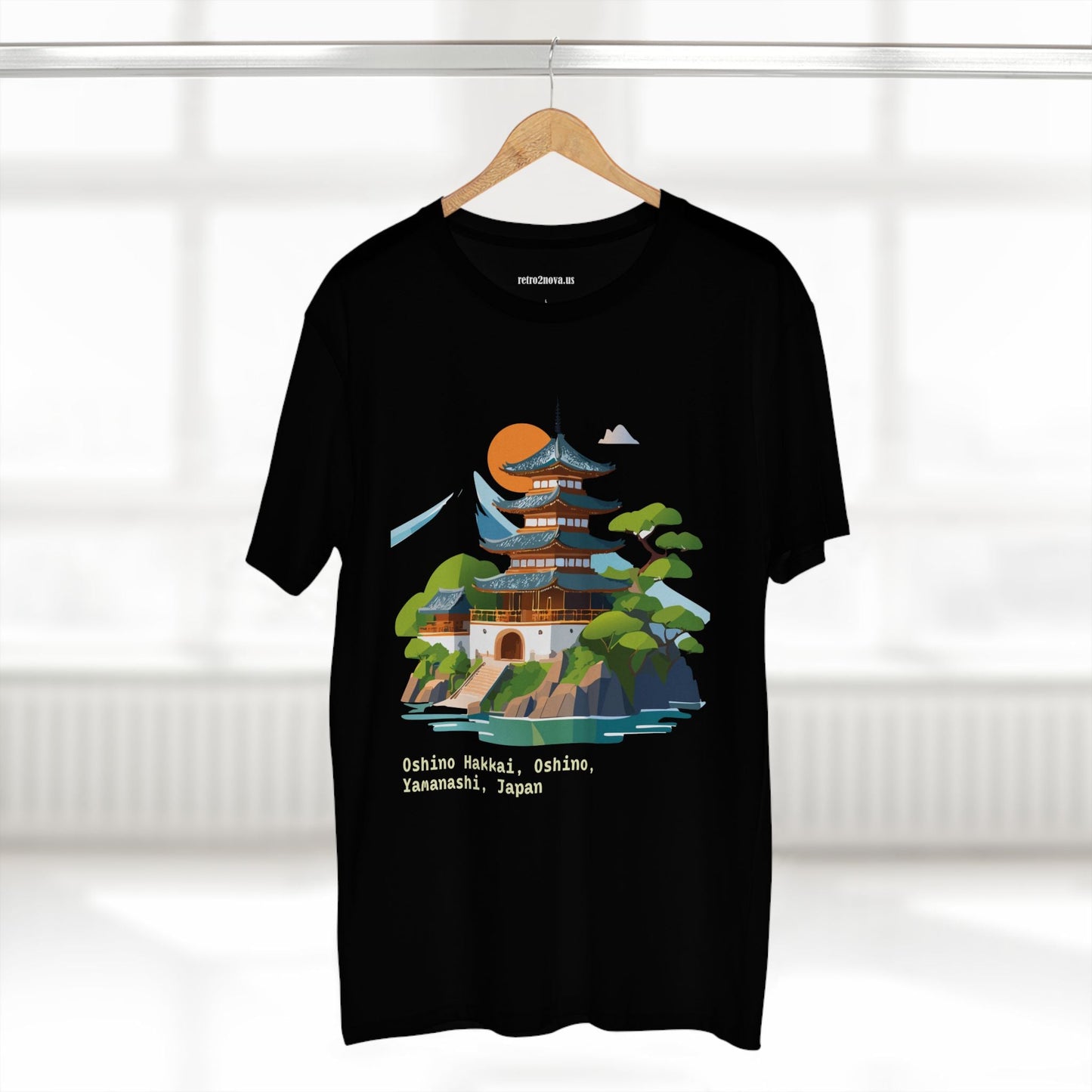 Japan Travel Shirt Unisex Cotton Tee With Original Art Design From Retro2Nova Collection