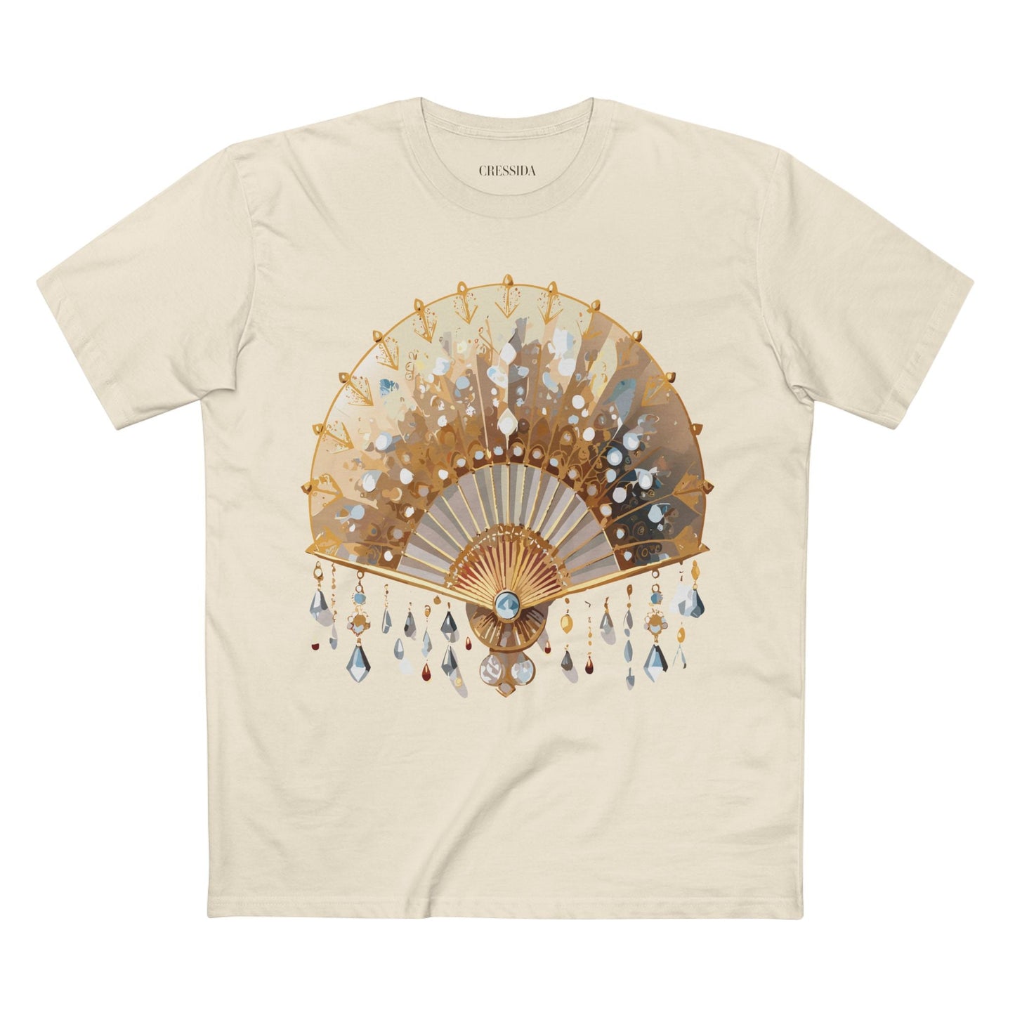 Antique Fan Graphic Design T-Shirt Unisex 100 Cotton Floral Carnival Artwork Tee 15
