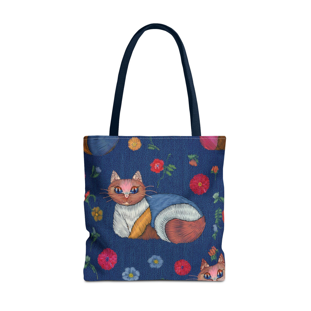 Denim Fabric Imitation Print Unisex Canvas Bag Poly Spun 3 Sizes Tote Bag 190-9