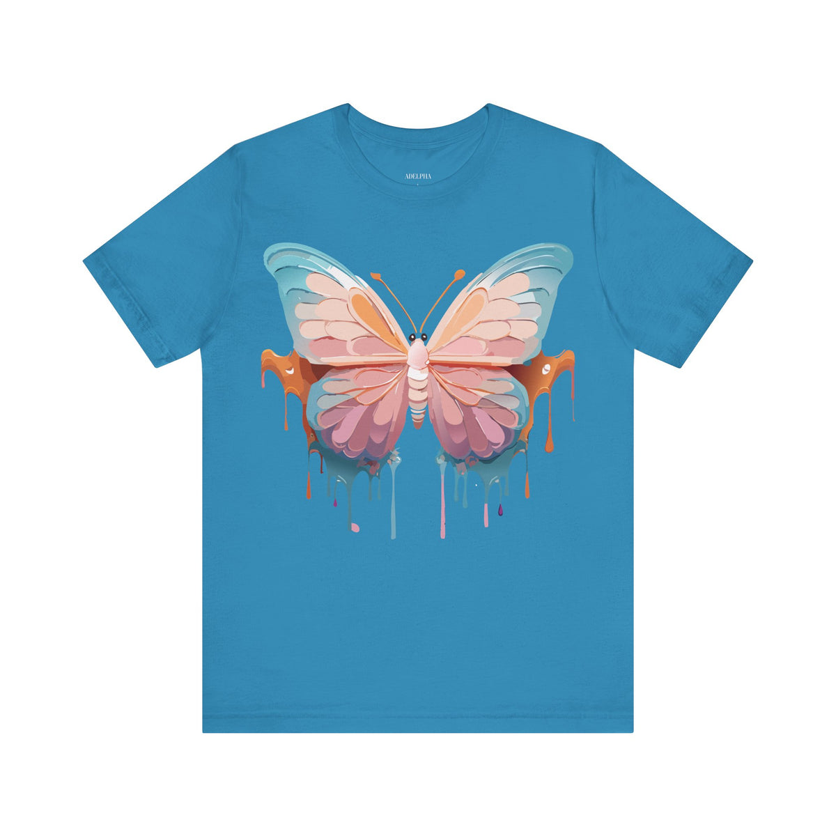 Butterfly Graphic Unisex Cotton Bella+Canvas Tee with Art Design n90