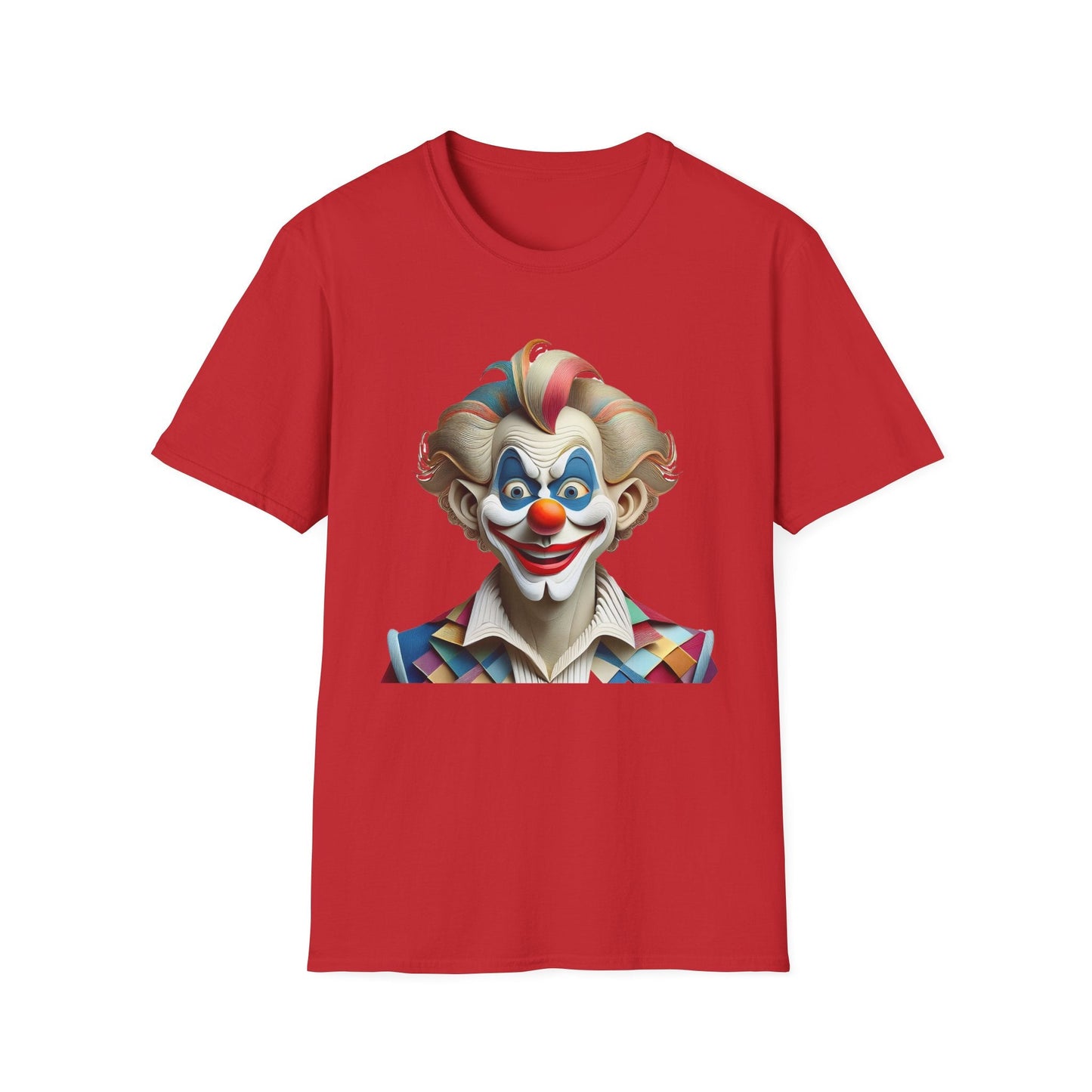Unisex Clown Shirt Funny Man Circus Tee Softstyle Gildan 64000 Short Sleeve Everyday Comfort