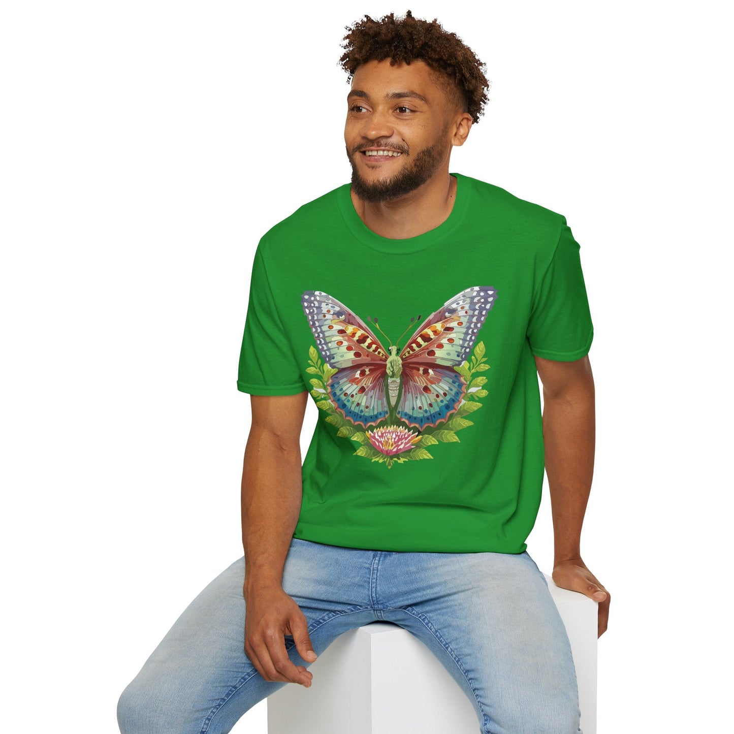 Butterfly Shirt Unisex T Shirt Gildan Softstyle 64000 Breathable Ring Spun Cotton Monarch Tee
