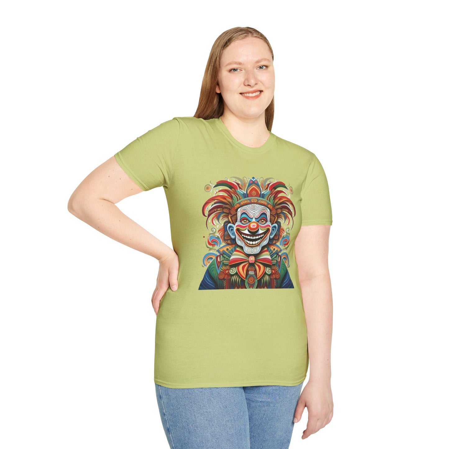 Clown Shirt Unisex Tee Funny Man Circus Shirt Scary Man Tee Gildan Softstyle 64000