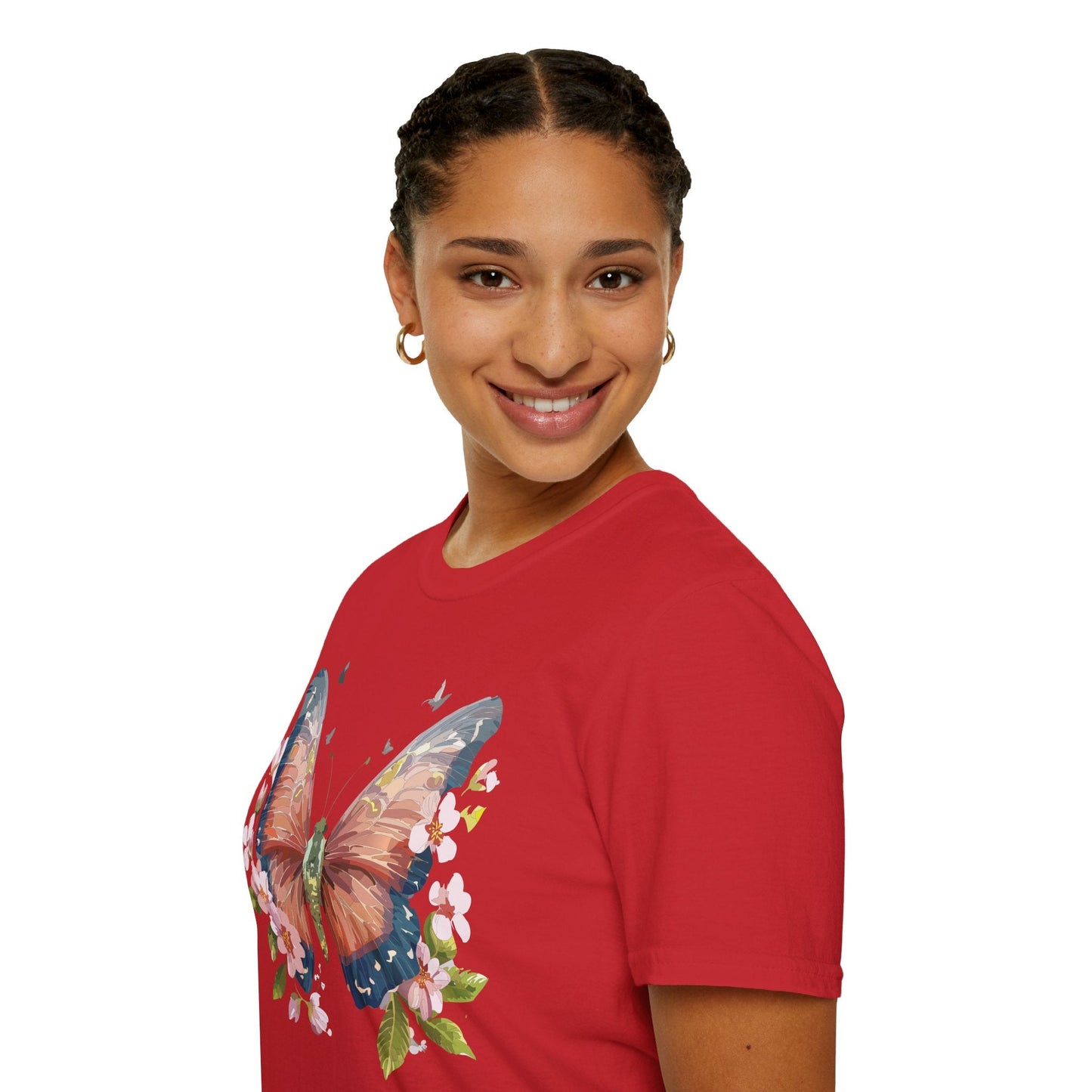 Unisex Monarch Butterfly T Shirt Softstyle 64000 Gildan Ring Spun Cotton Tee Lightweight Comfort