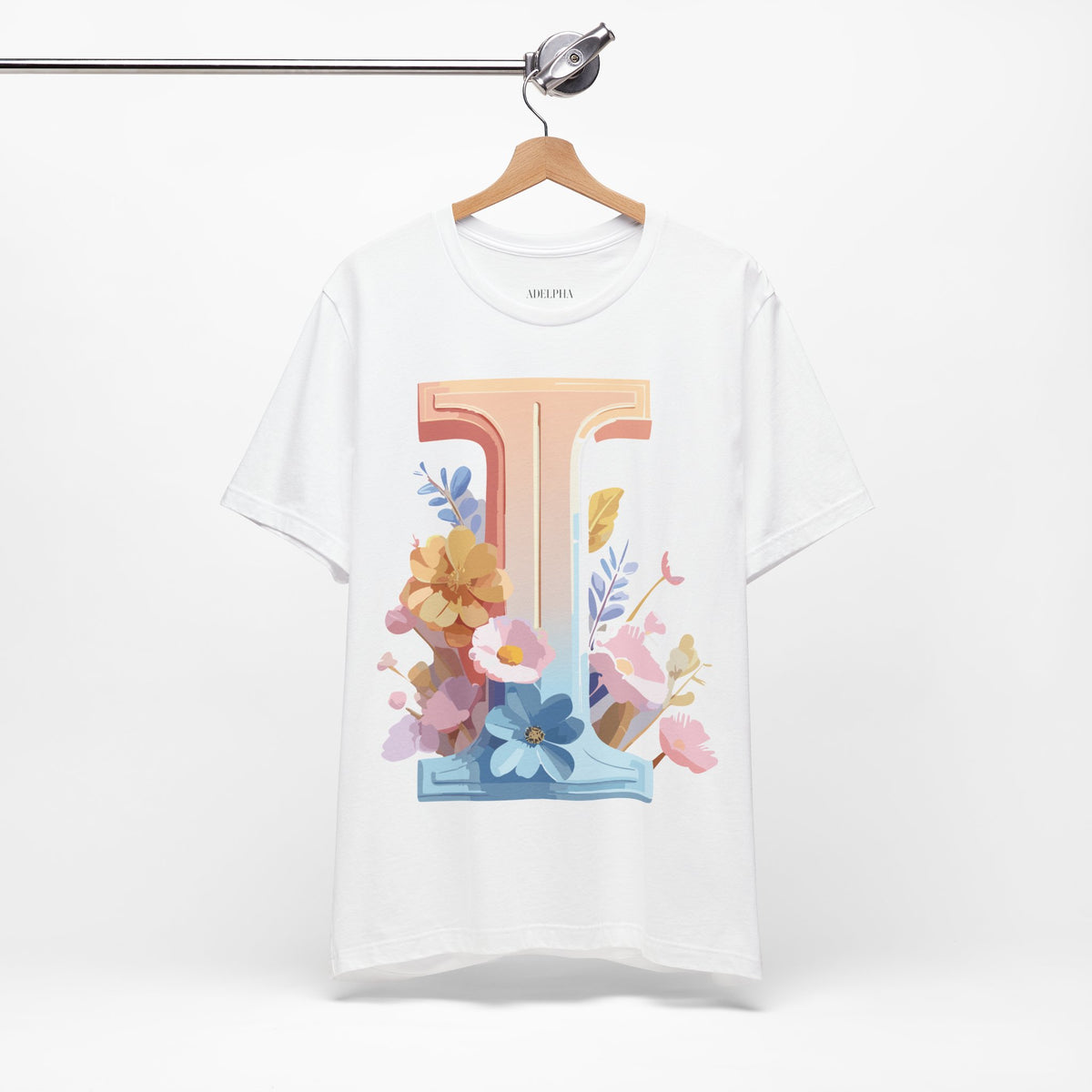 Letter I Graphic Unisex Cotton Bella+Canvas Tee with Art Letter Design