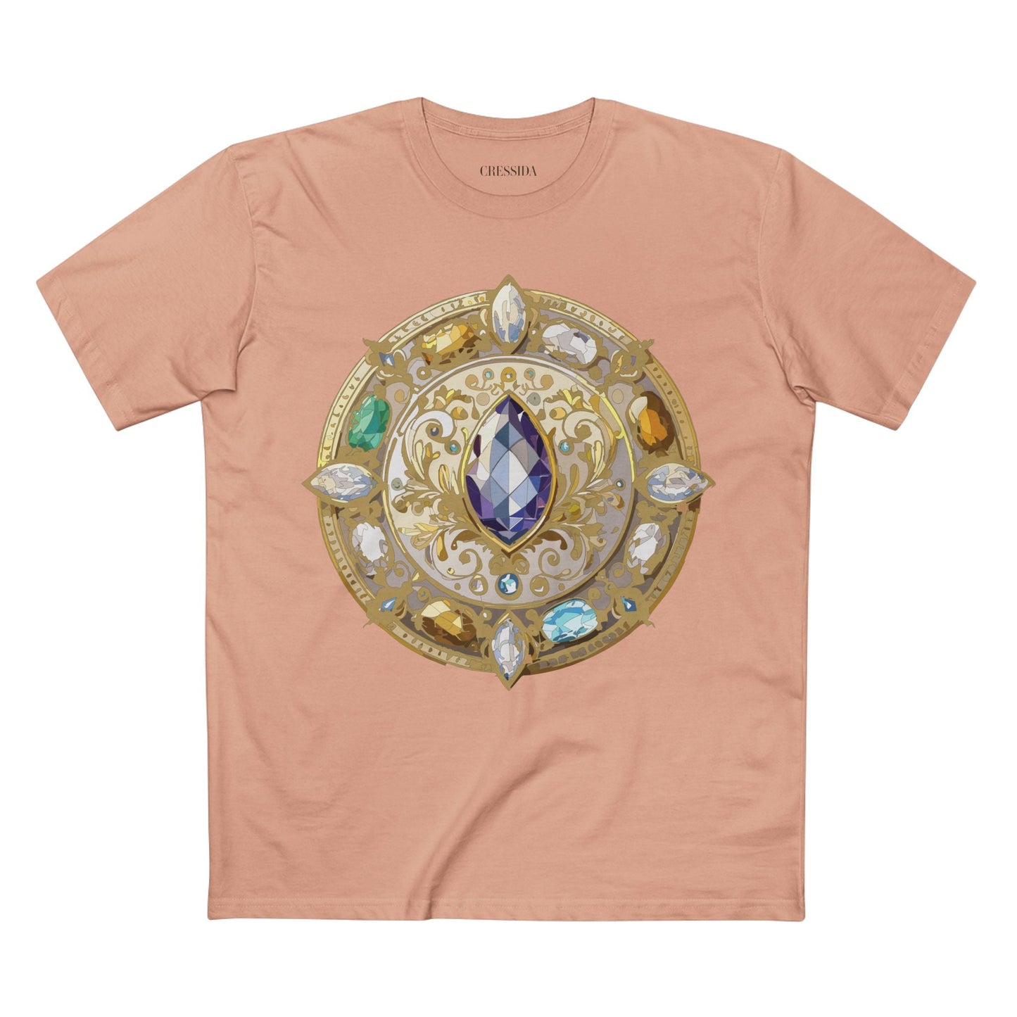 Medallion Graphic T-Shirt Unisex 100 Cotton With Gold Art Design Medal Tee 16