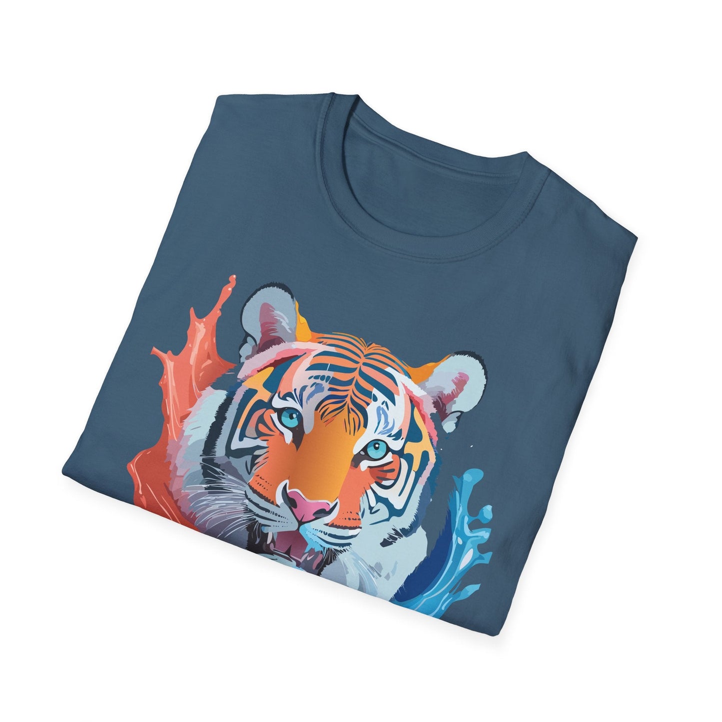 Unisex Tiger Tee Gildan Softstyle Animal Print Shirt Ring Spun Cotton