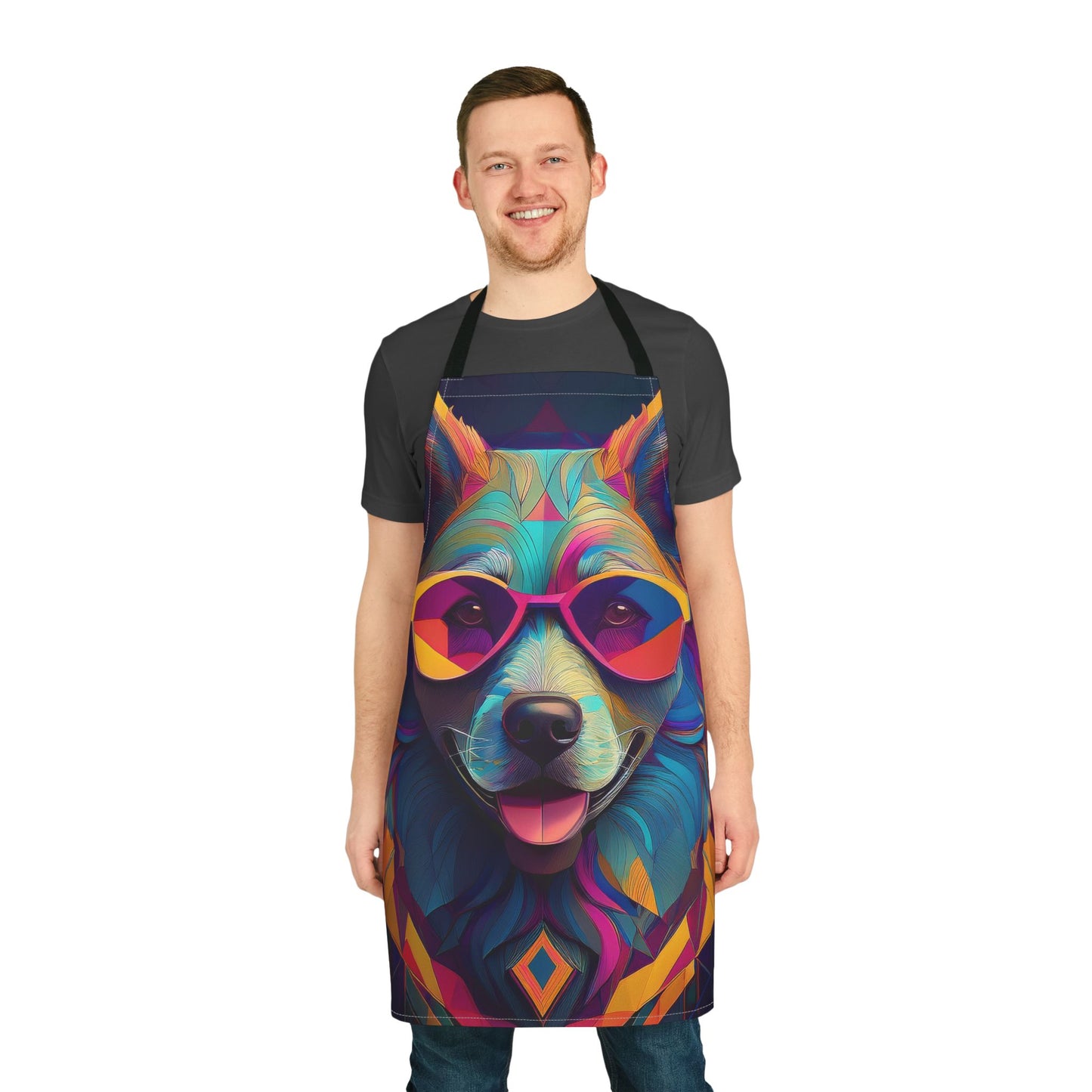 Dog 100% Polyester Stain-resistant 31.5 x 25.6 | Art Print Canvas Apron 6