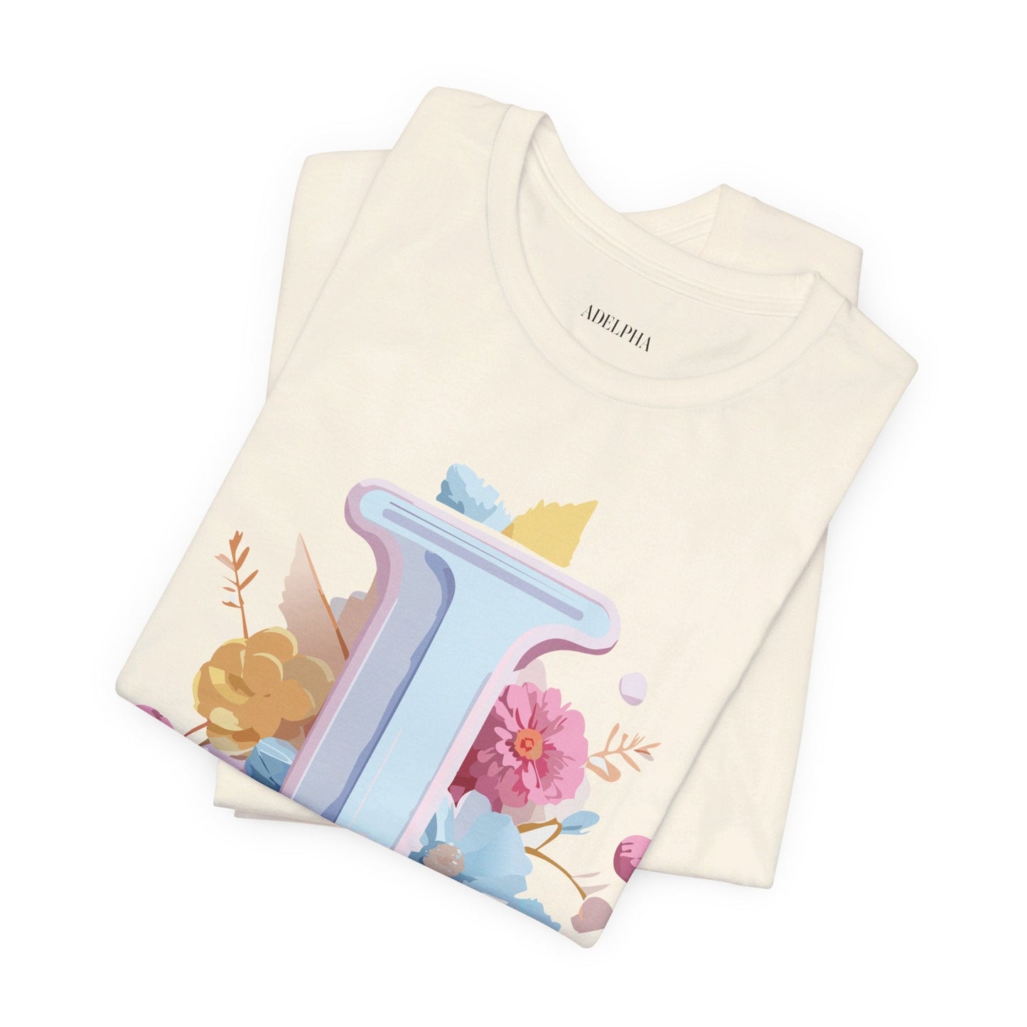 Letter I Shirt Graphic Tee Unisex Vintage Inspired Adelpha Artwork Premium Short Sleeve Tee