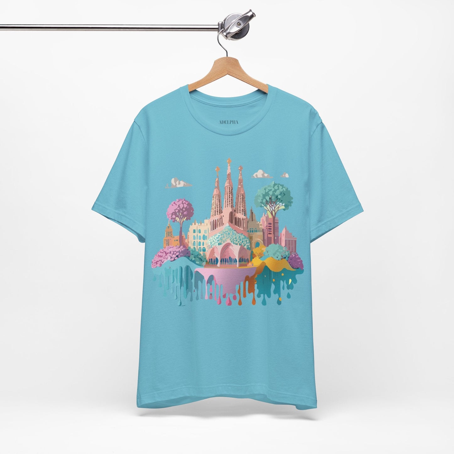 Unisex Graphic Tee With Original Vintage Inspired Artwork By Adelpha Barcelona Style
