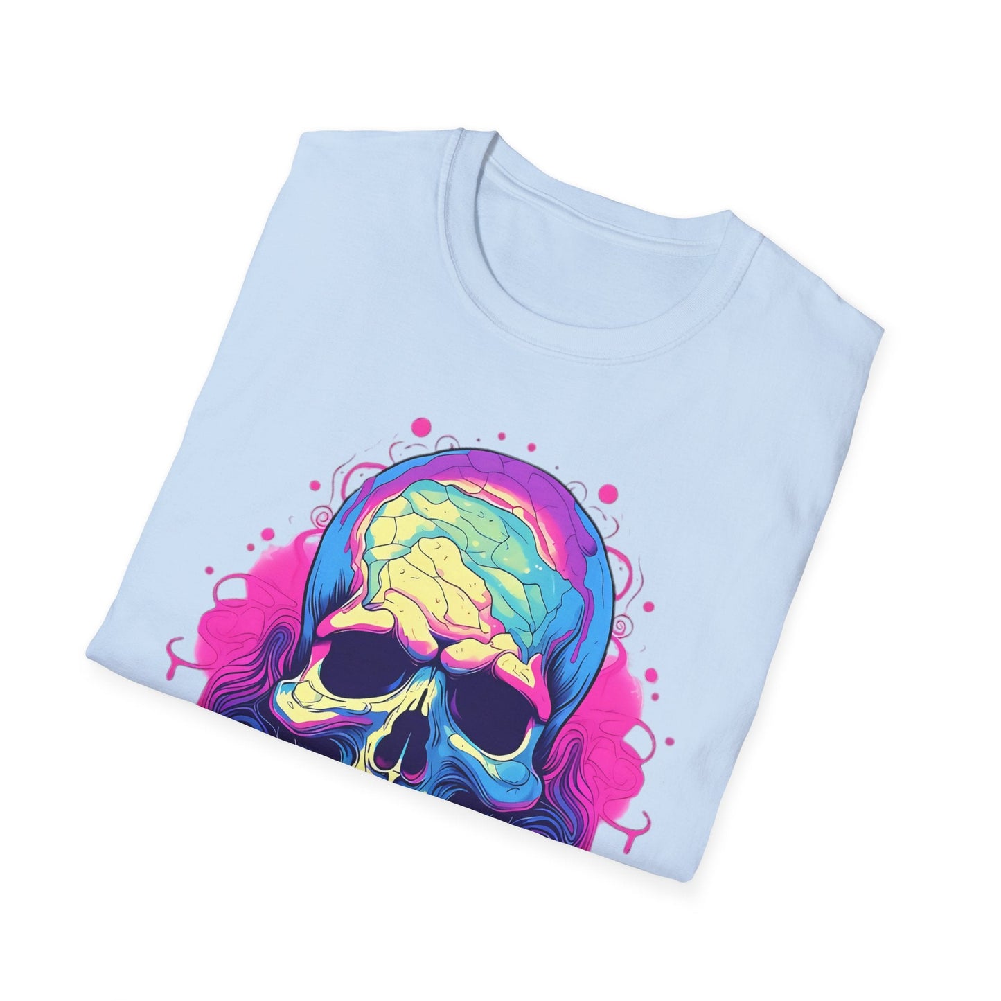 Skull Tee Shirt Unisex Skeleton Design Gildan Softstyle 64000 Ring Spun Cotton Tee