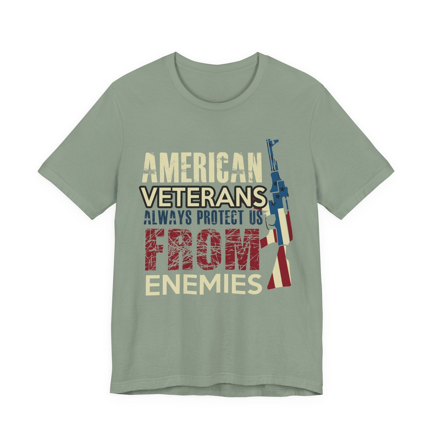 Army Veteran Patriotic Graphic Design Unisex Cotton T-Shirt v44