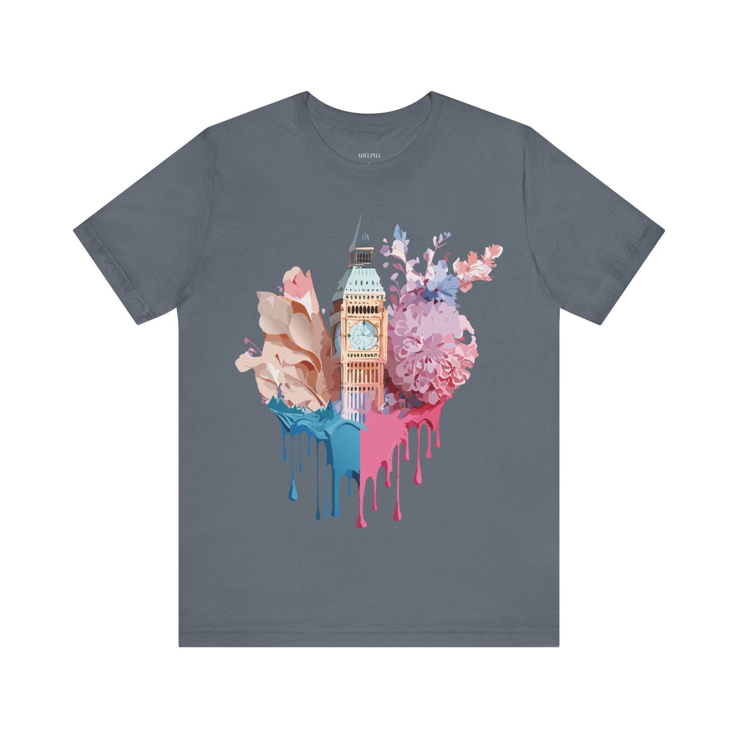 Adelpha Unisex London Tour Graphic Tee With Vintage Inspired Artwork Short Sleeve